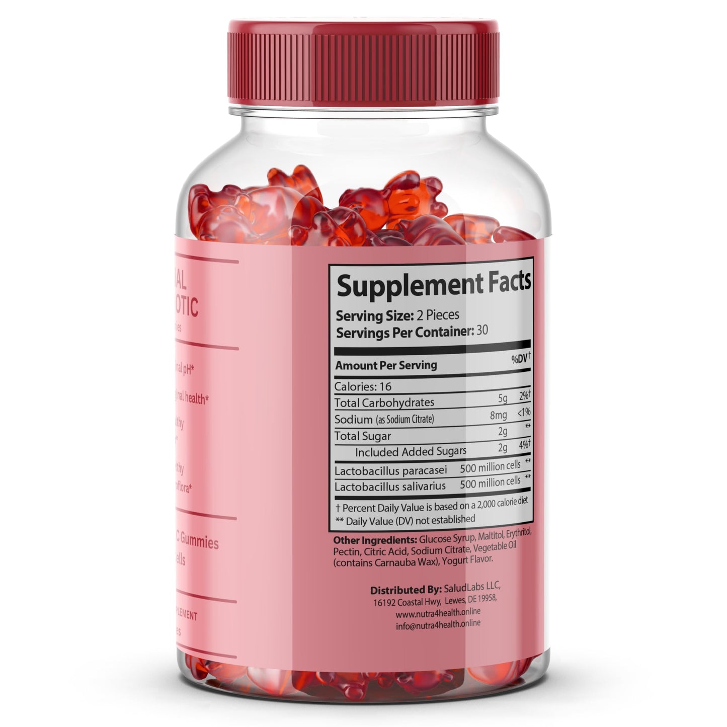FEM Vaginal Probiotic Gummies for Women - Promotes pH Balance, Healthy Vaginal Odor & Urinary nutra4health