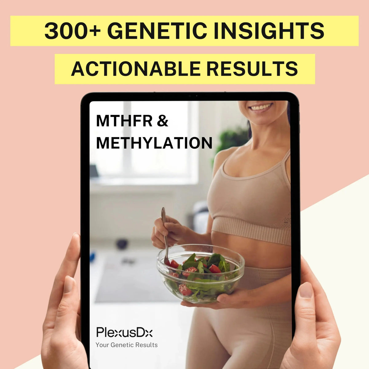 Genetic Methylation Test Kit & MTHFR Testing Kit | 300+ DNA Reports Including MTHFR Gene Variants, COMT, BHMT, AHCY and Folate | Custom Supplement & Meal Plan Recommendations with 10,000 Recipes PlexusDX