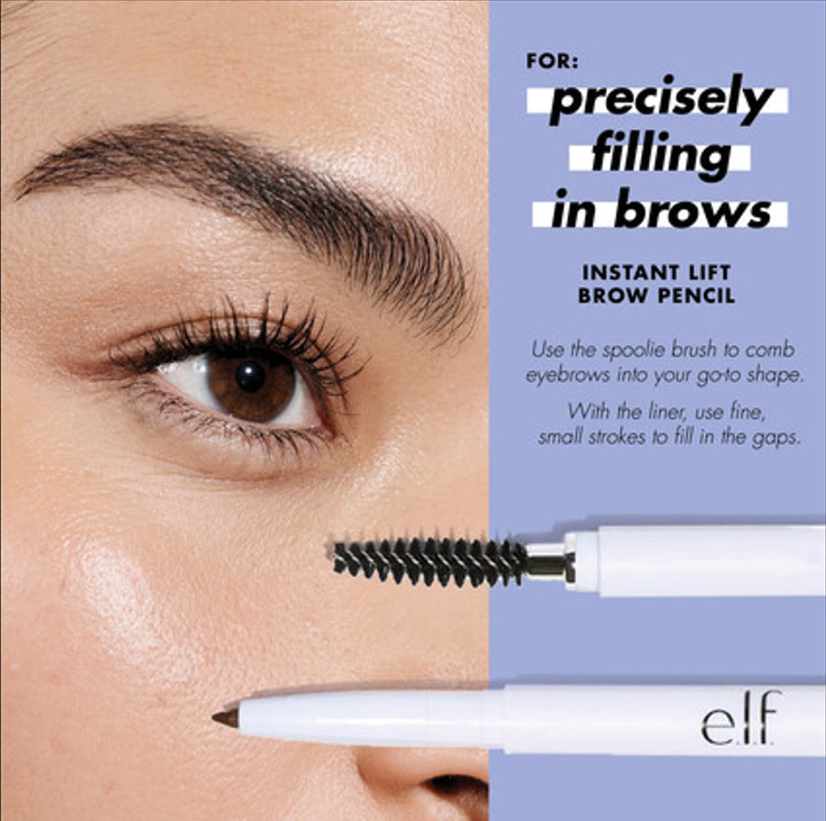e.l.f. Instant Lift Brow Pencil, Dual-Sided, Precise, Fine Tip, Shapes, Defines, Fills Brows, Contours, Combs, Tames, Blonde, 0.006 Oz e.l.f.