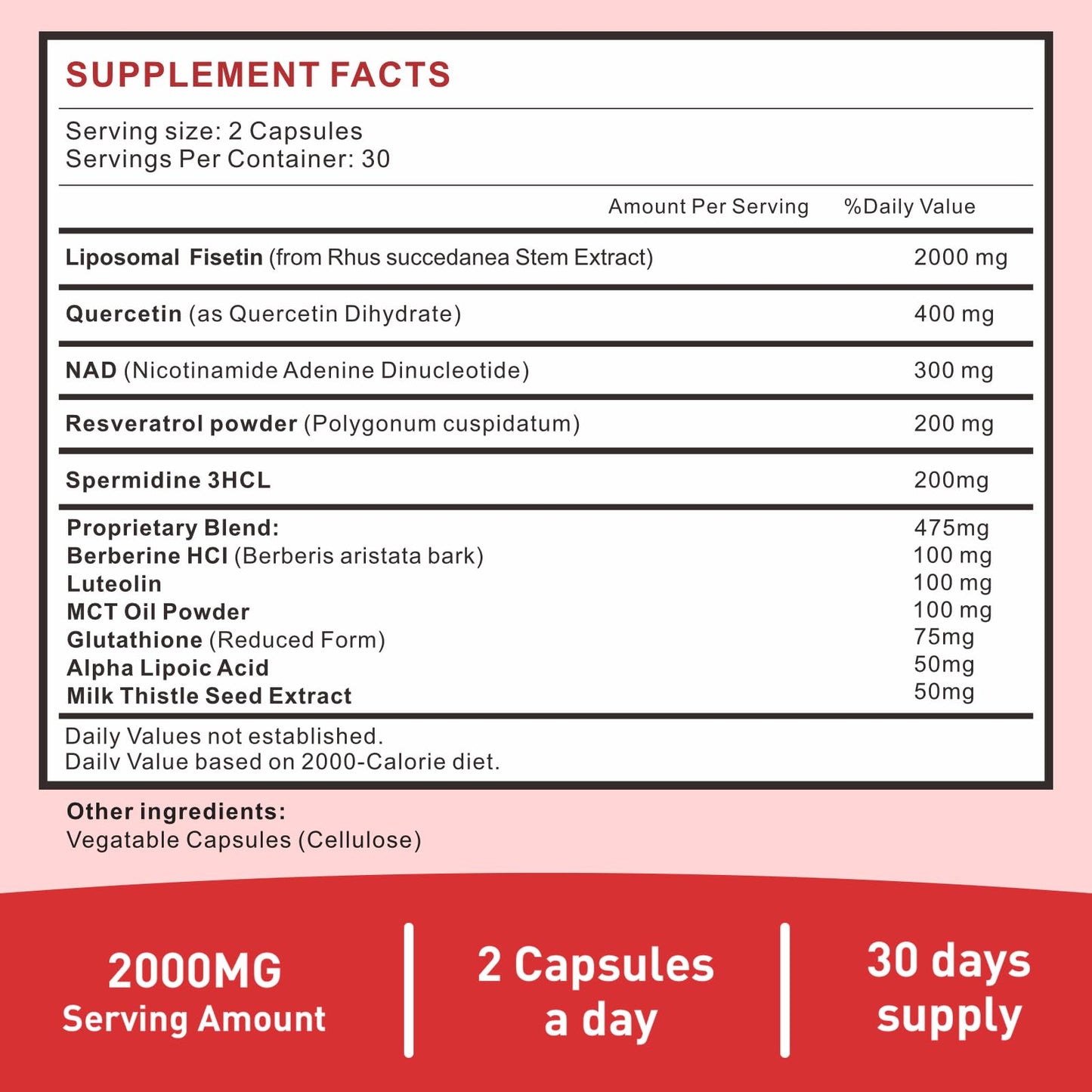 Uarcool Fisetin Supplement 2000mg for Healthy Aging and Longevity, Skin Health, Brain - Soy Free, Vegetarian - 60 Softgels Uarcool
