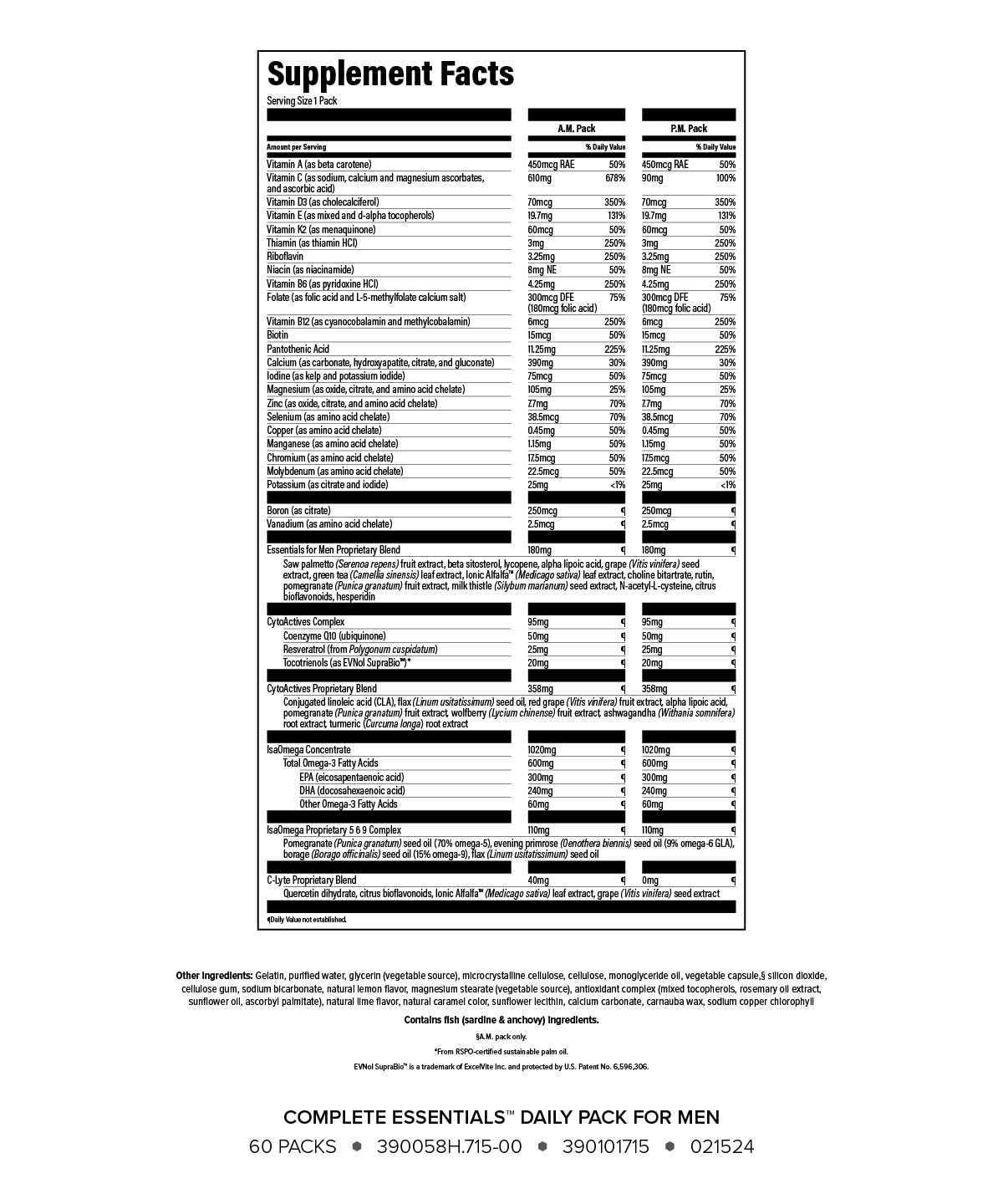 Complete Essentials™ Daily Pack for Men - Balanced Micronutrients for Optimal Women's Health & Performance - Antioxidants to Fight Oxidative Stress - Convenient Individual Packs - 30-Day Supply Isagenix