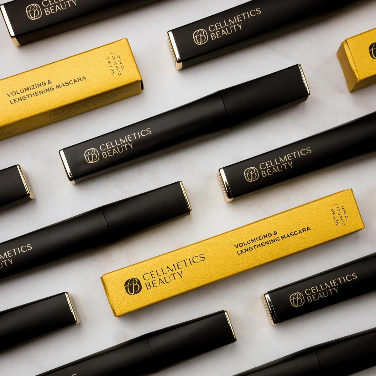 Cellmetics Mascara for Older Women 60 Plus, Volumizing & Lengthening Tubing Mascara with Lash Growth Effect, Hypoallergenic, Smudge-Free and Gentle for Sensitive Eyes (Black, New Formula) CELLMETICS BEAUTY