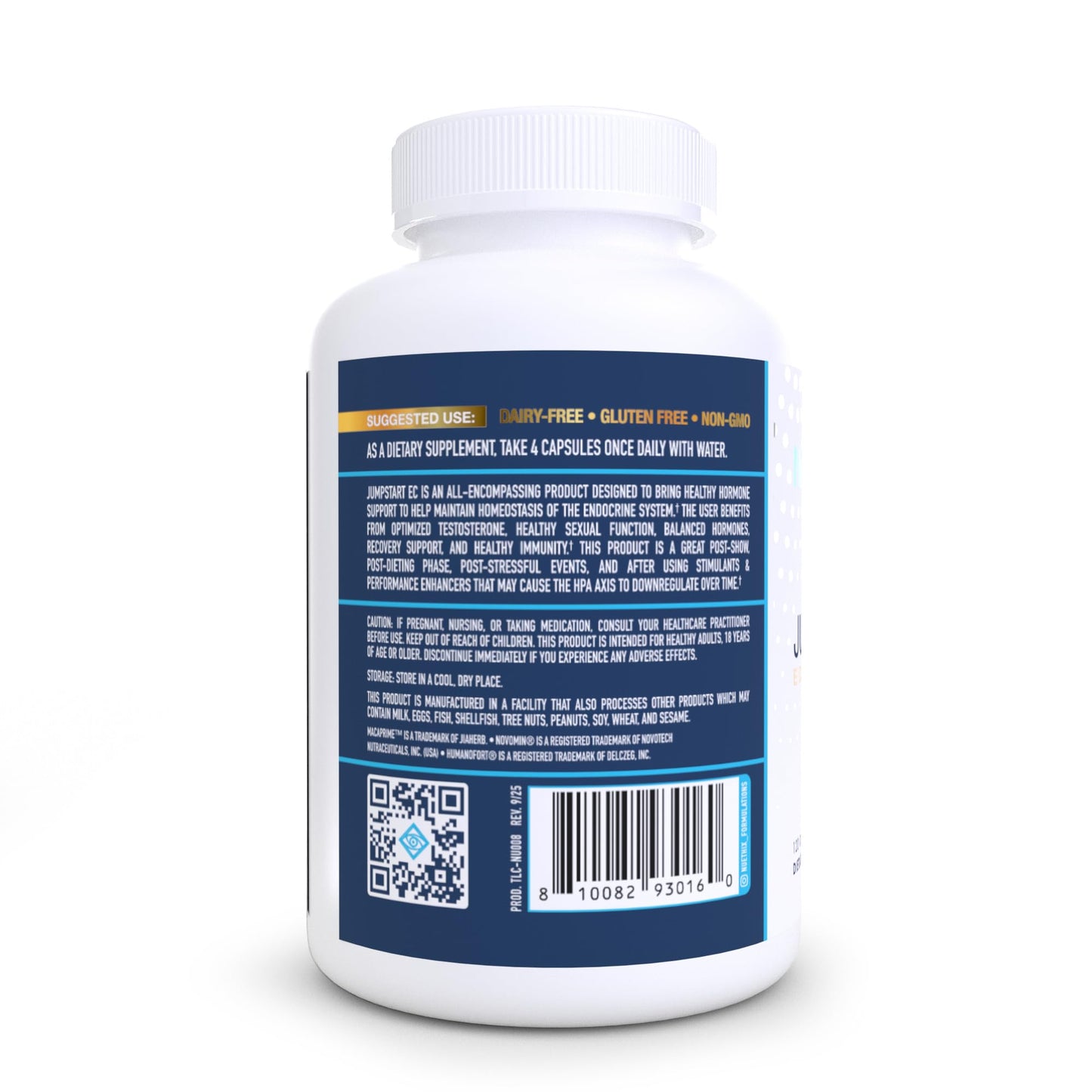 NuEthix Formulations Jumpstart EC, Endocrine System Homeostasis Dietary Supplement, 120 Capsules NuEthix Formulations