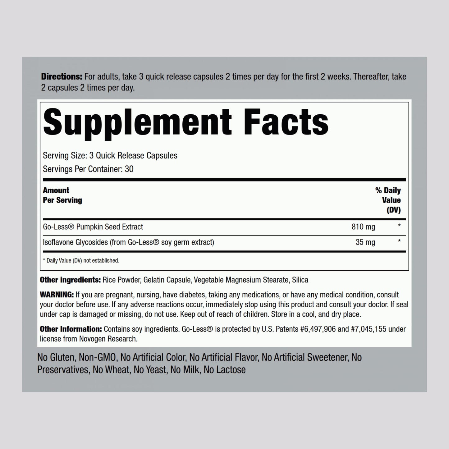 Piping Rock Bladder Control Pills for Women and Men | 90 Capsules | Maximum Strength Formula | Pumpkin Seed Extract | Non-GMO, Gluten Free Supplement Piping Rock