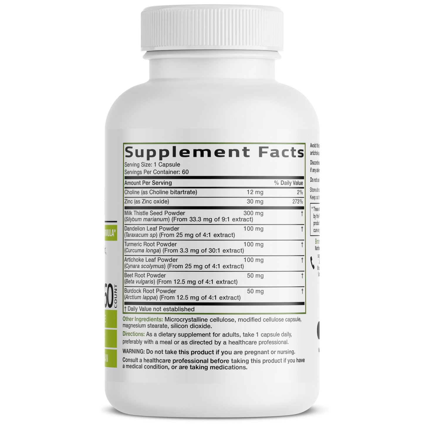Bronson Liver Detox Advanced Detox & Cleansing Formula Supports Health Liver Function with Milk Thistle, Dandelion Extract, Turmeric, Artichoke Leaf & More Bronson