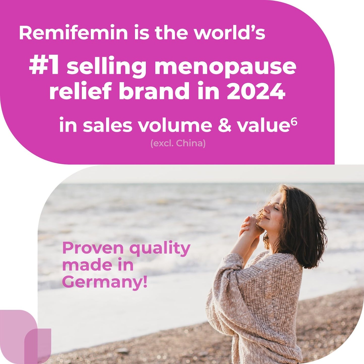 Remifemin Menopause Symptoms Relief - Clinically Proven Ingredients - Menopause Supplements - Black Cohosh - Estrogen-Free - Made in Germany - 60 Tablets Remifemin