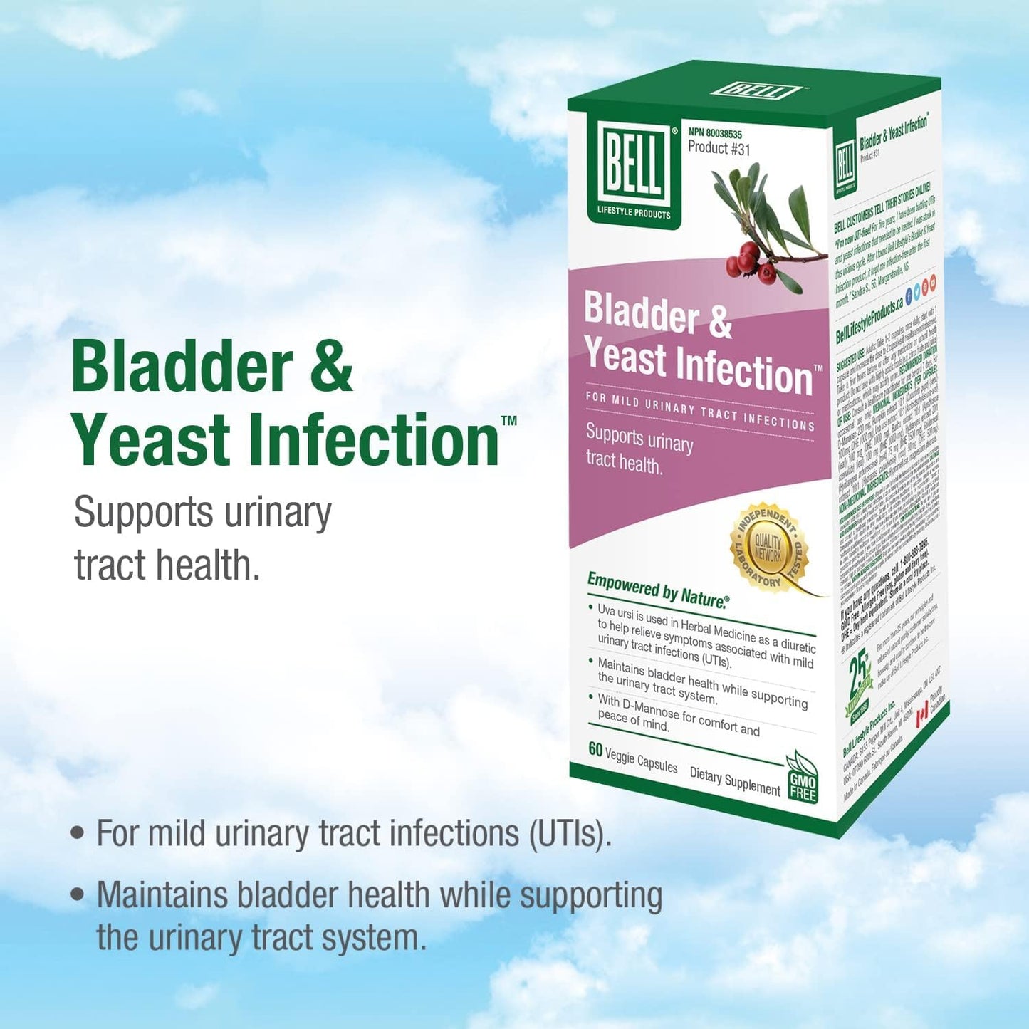 Bell Lifestyle Products Bladder Health and Yeast Balance - 60 Capsules Bell