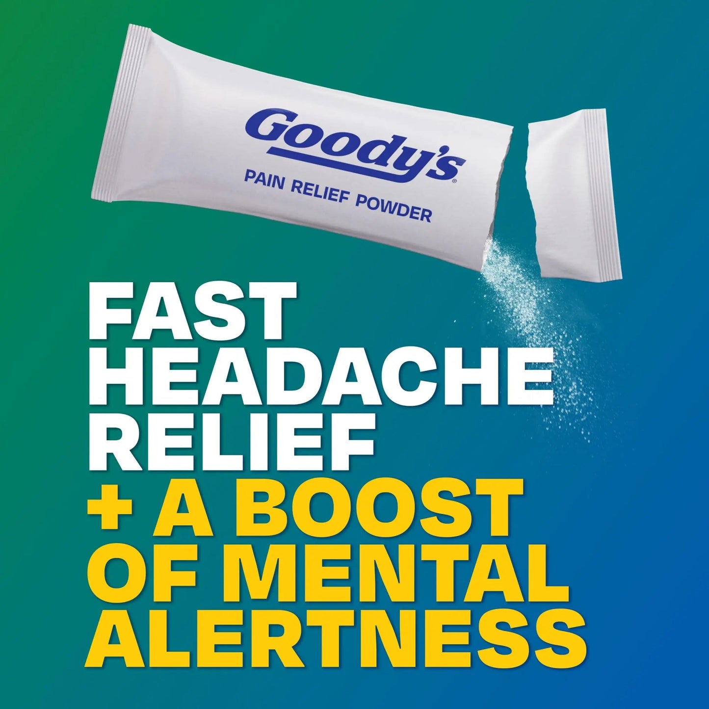 Goody’s Headache Relief Plus Mental Alertness Powder, with Aspirin and Caffeine, Strawberry Citrus Flavor, 16 Count Goody's