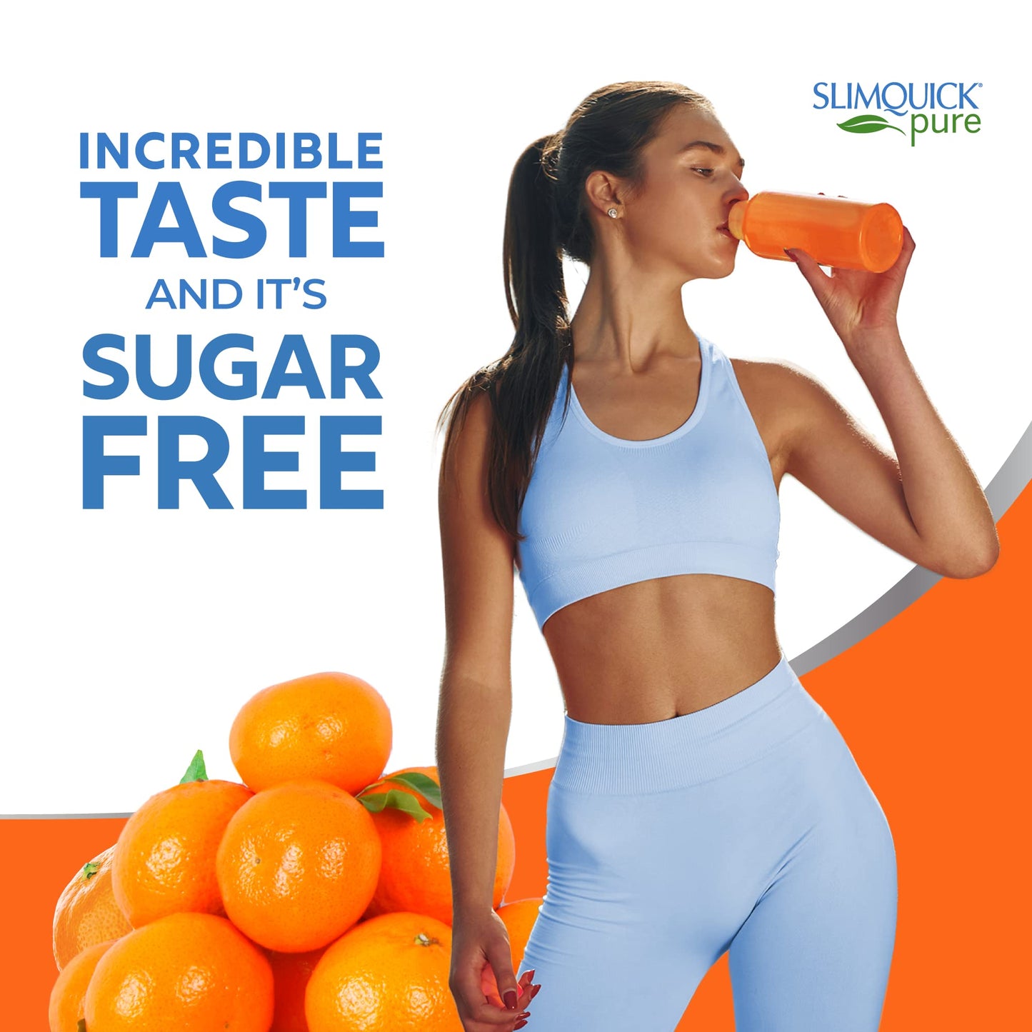 SlimQuick Extra Strength Weight Management Drink Mix for Women, Tangerine - Helps Metabolism, Keeps Full for Longer with Green Tea SlimQuick
