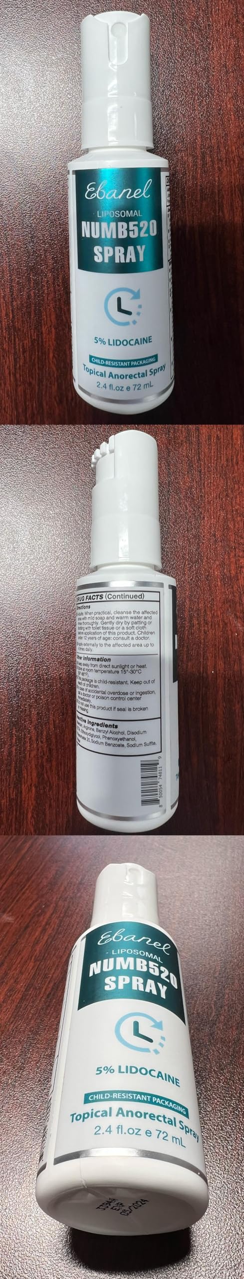 Ebanel Bundle of Lidocaine Numbing Cream, and Numbing Spray Ebanel