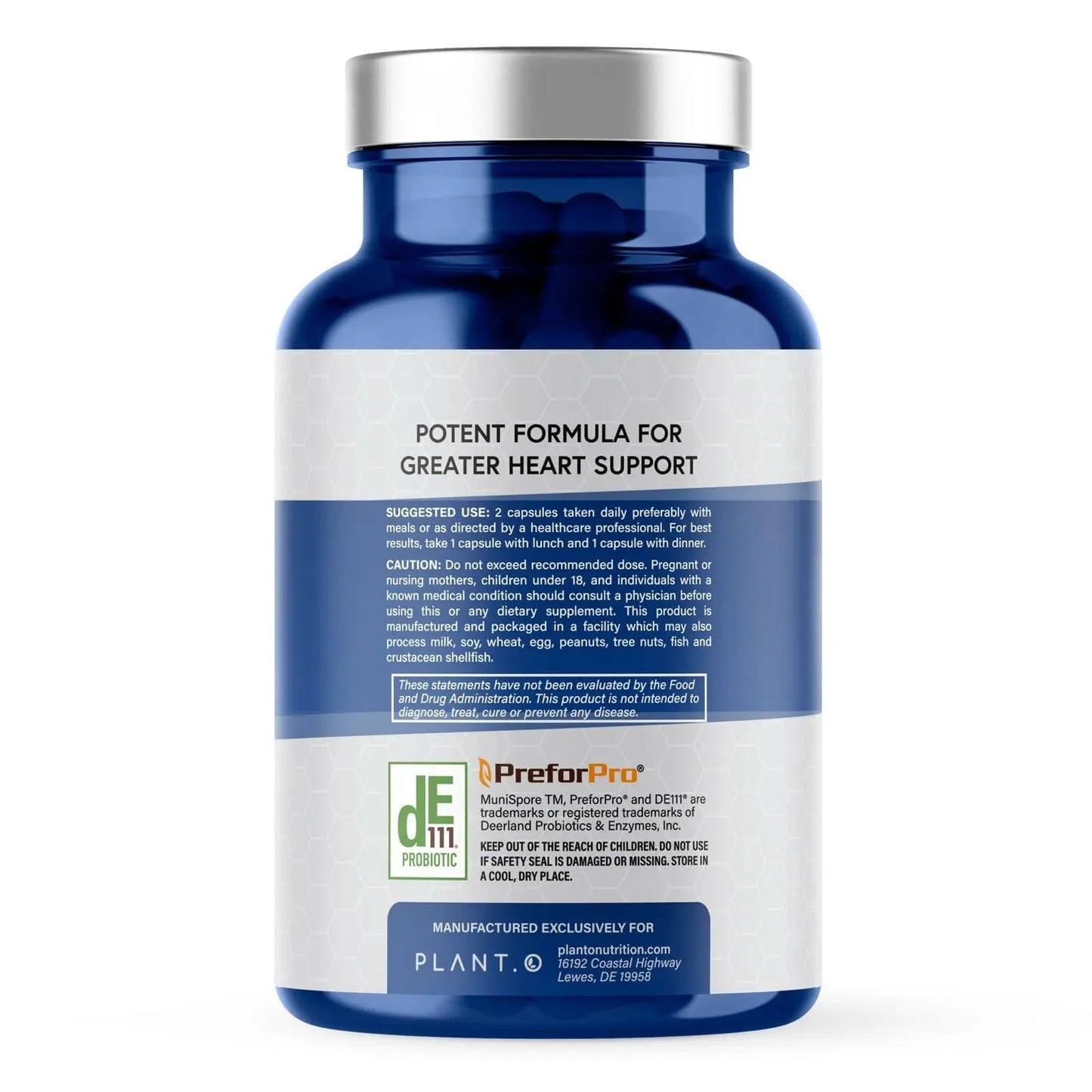 4-in-1 Prebiotic Probiotic & Postbiotic for Women & Men, Complete Gut & Digestive Support Supplement, Pre Post Probiotics & Digestive Enzymes 60 Capsules PLANT.O NUTRITION