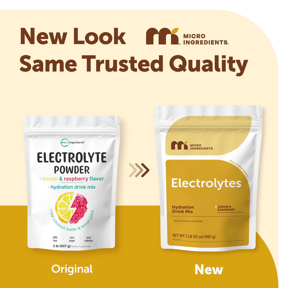 Micro Ingredients Electrolyte Powder, 2 lbs (139 Servings) | Lemon Raspberry Flavor | High Potassium (1,000mg) + Coconut Water & Real Lemon Juice Micro Ingredients