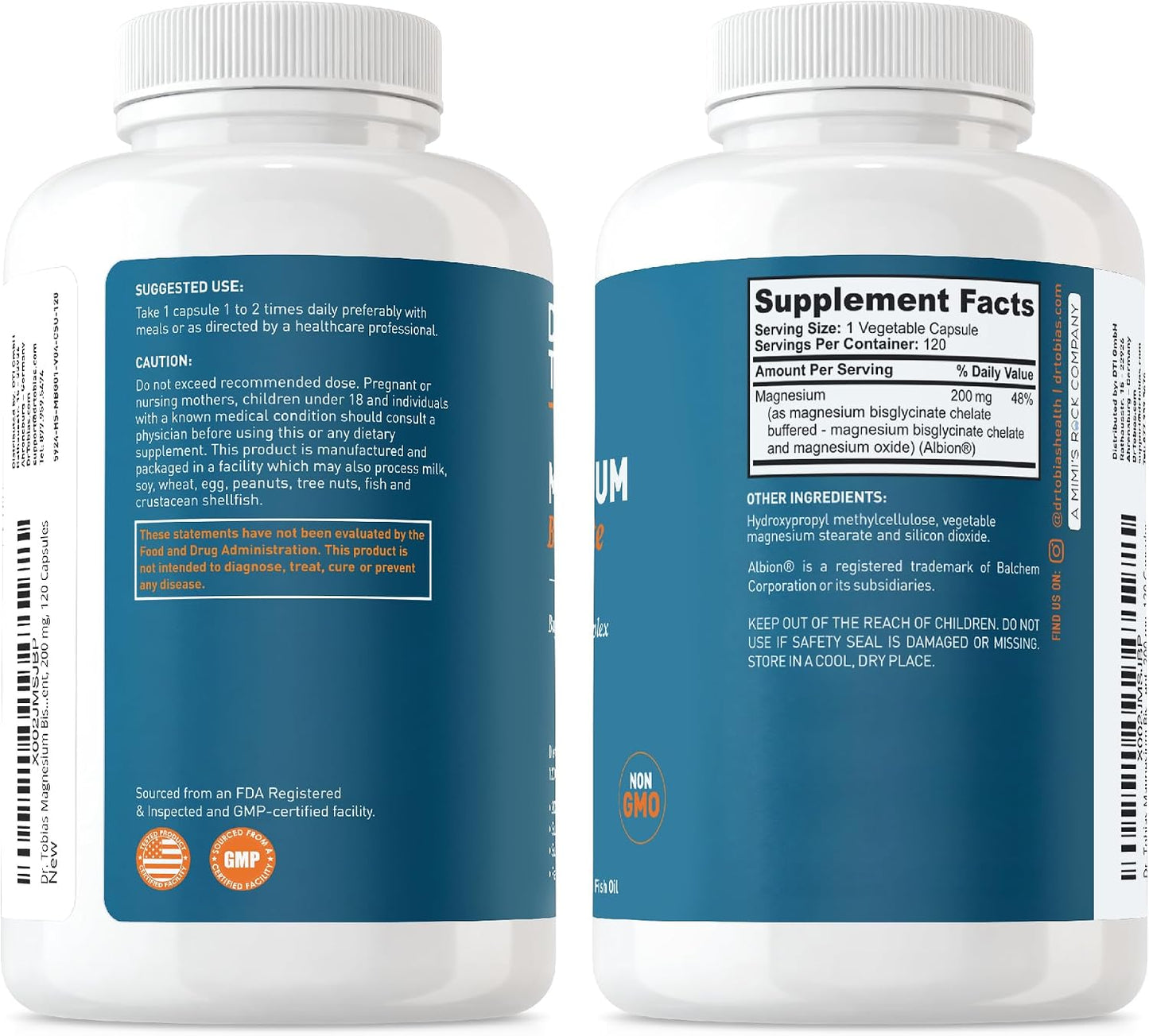 Dr. Tobias AKG Supplement & Magnesium Bisglycinate - Support Energy Levels, Muscle, Nerve & Bone Health with High-Absorption Magnesium and Bioavailable AKG, Vegan, Non-GMO Gsupps Australia