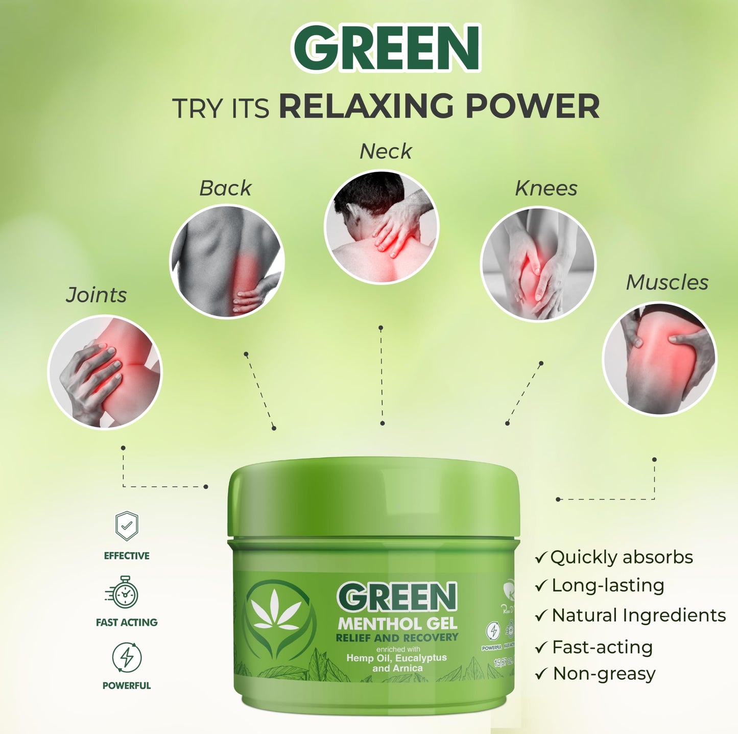 Ross D’Elen Green Menthol Gel Small - 3 Pack (3) ROSS D'ELEN