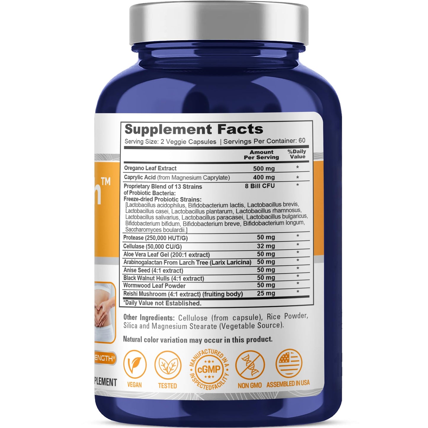 NusaPure CandiHealth Complex (Non-GMO, Vegan) 120 Veggie Capsules NusaPure
