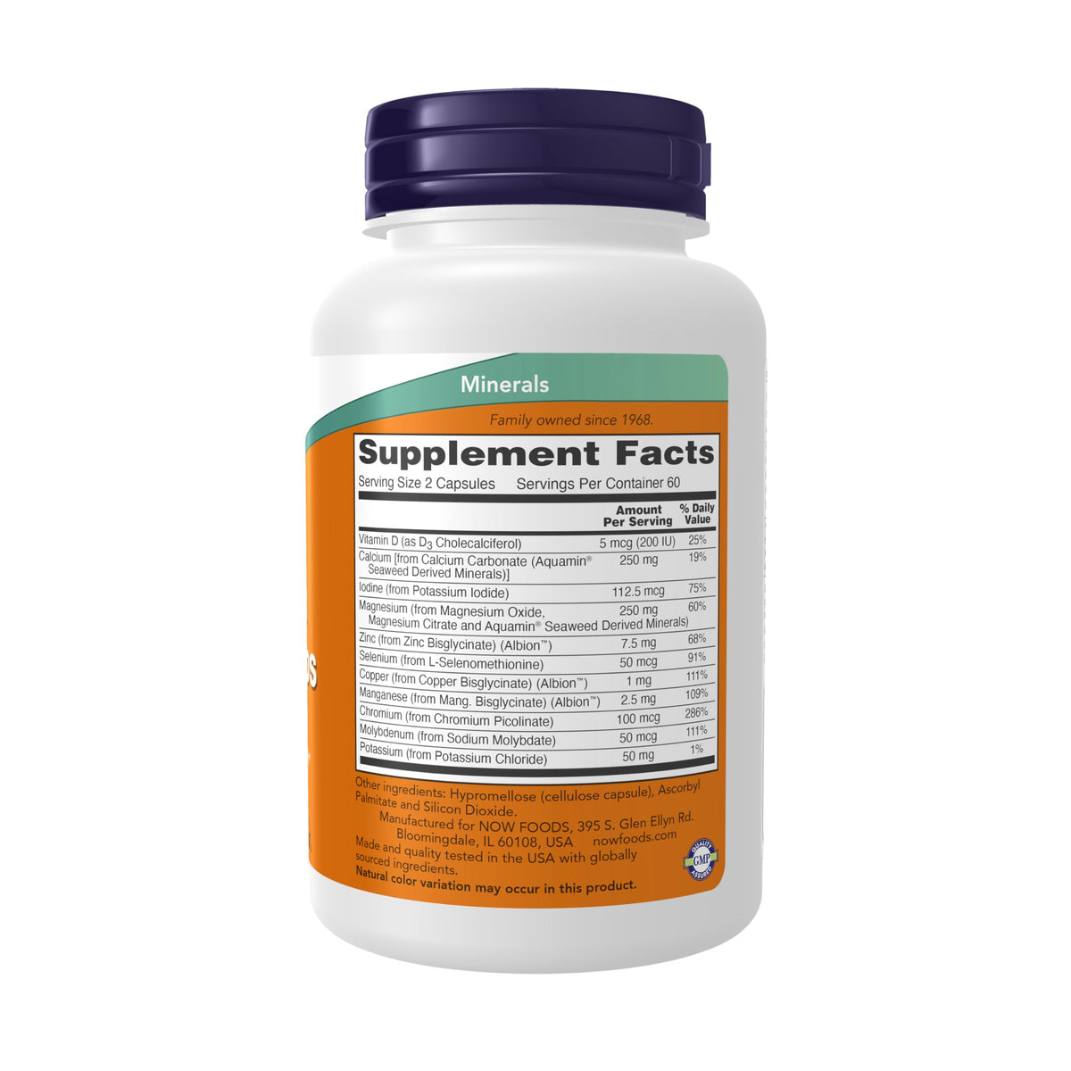 NOW Supplements, Full Spectrum Mineral Caps, Multi Mineral Formula, 120 Veg Capsules NOW Foods