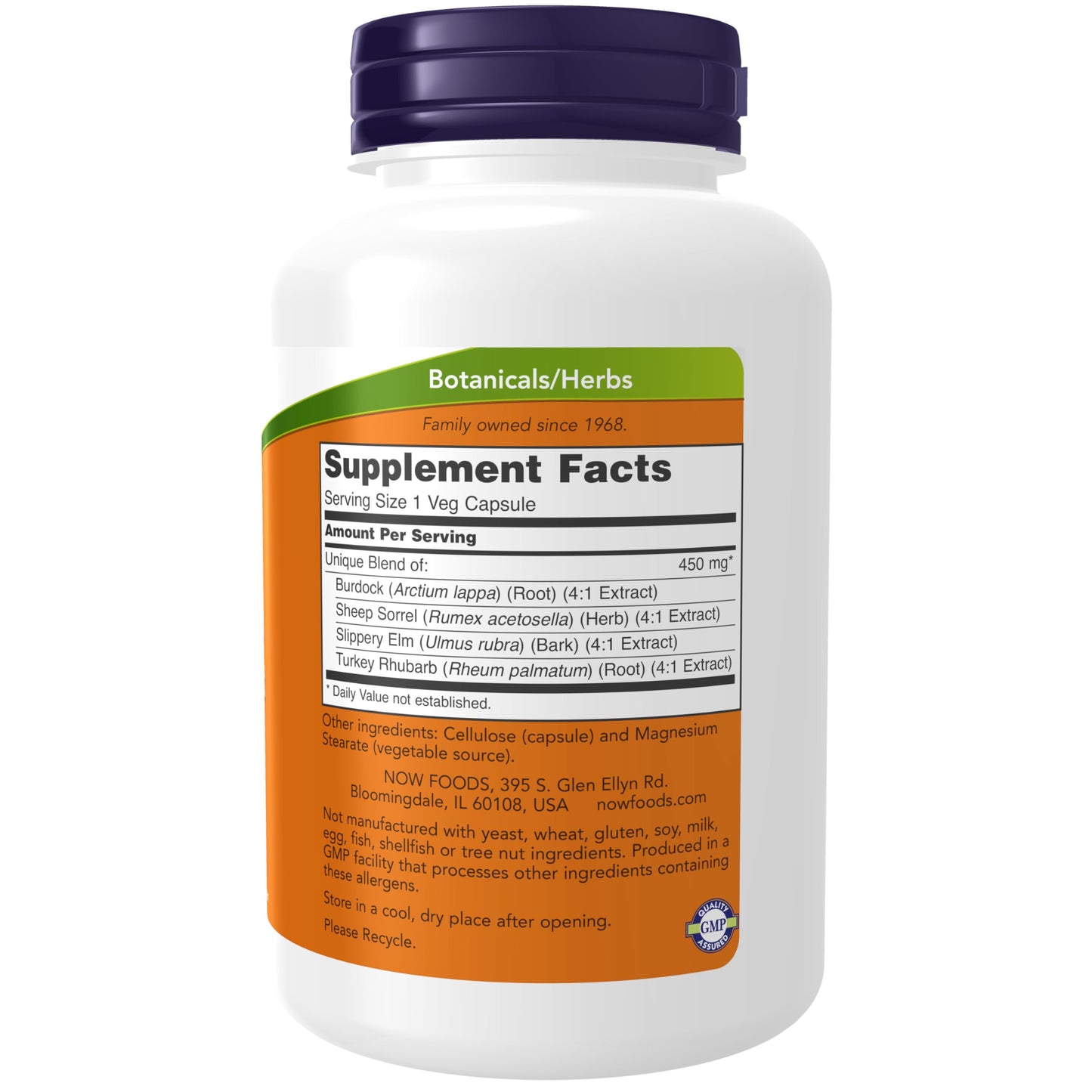 NOW Supplements, Ojibwa Herbal Extract 450 mg, Concentrated Blend , Alcohol-fFree, 4:1 Herbal Extracts, 180 Veg Capsules NOW Foods