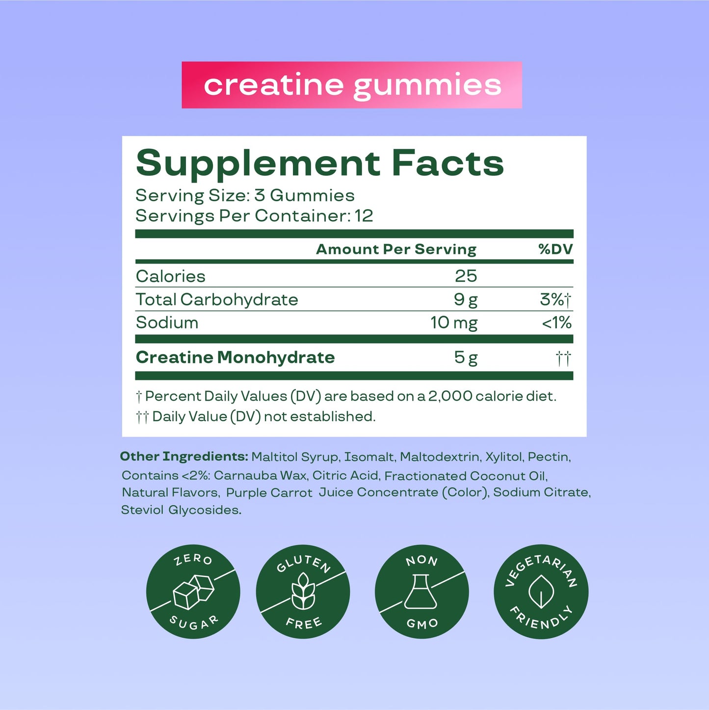 Bloom Creatine Monohydrate Gummies, 5g Per Serving, Sugar Free Creatine Gummy for Workout, Strength, Cognitive Health & Lean Muscle Support Bloom Nutrition