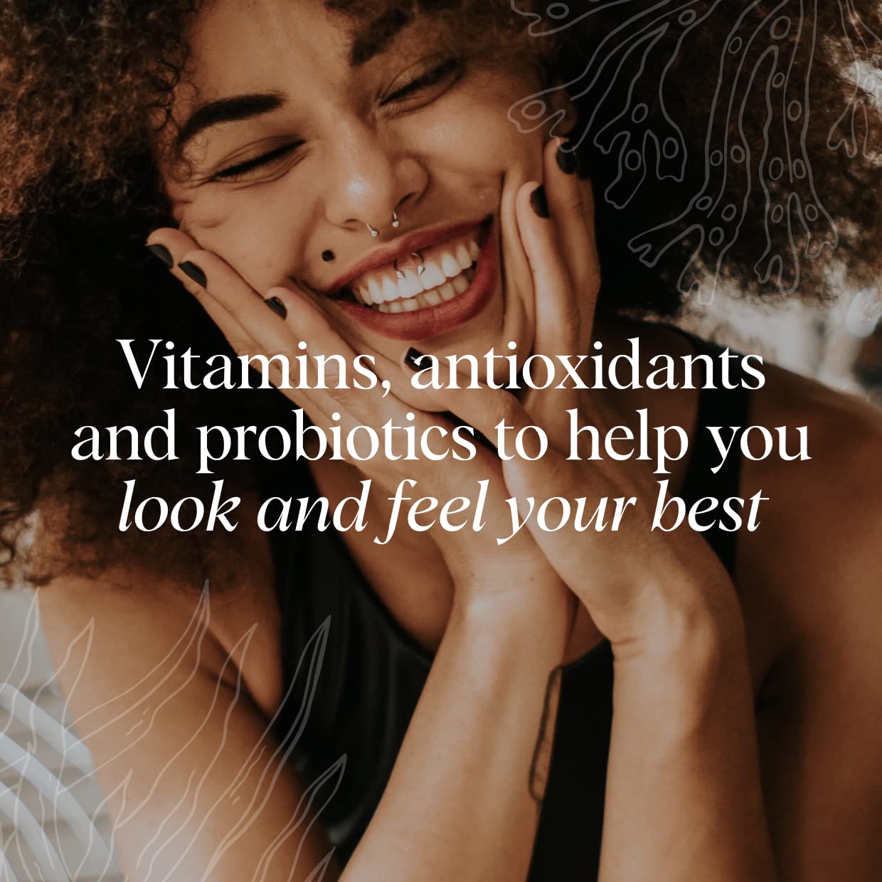 Ora Organic Hair, Skin, and Nails Support- BeYouTiful - Beauty Supplement with B Vitamins and Algae Extracts for Healthy Hair and Skin - 60 Vegan Capsules Ora Organic