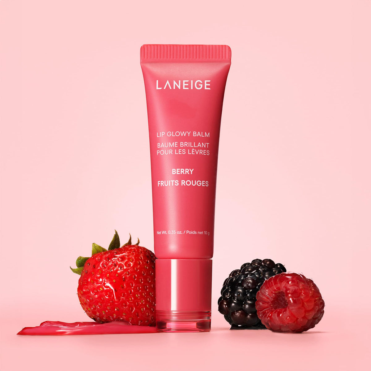 LANEIGE Lip Glowy Balm, Berry: Sheer Tinted Lip Moisturizer with Shea Butter, for Hydrating Shine & Soft Lips LANEIGE