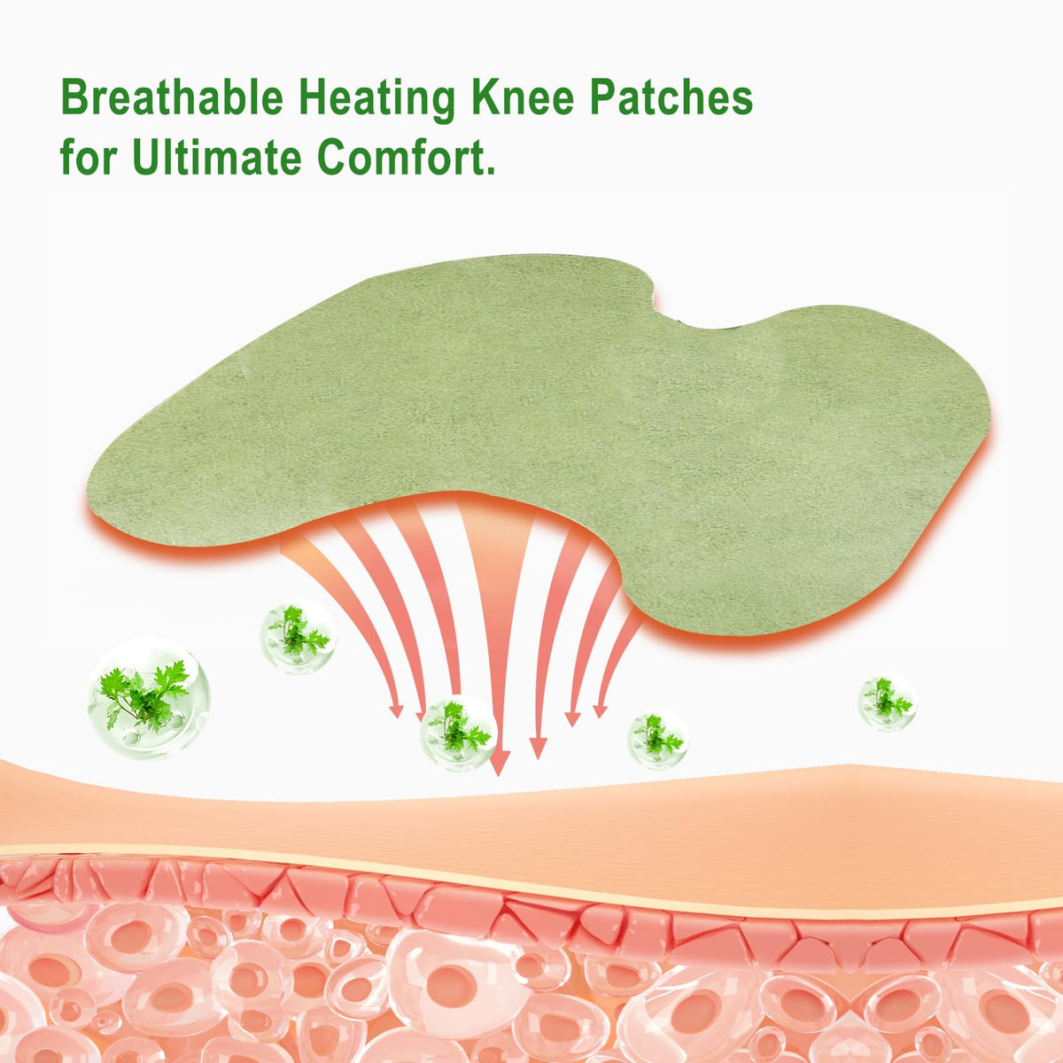 Leytearoo Knee Paches, 48PCS Herbal Knee Patch,Pain Relief Patches,One Pair Knee Sleeves,Long Lasting Relief of Joint Leytearoo
