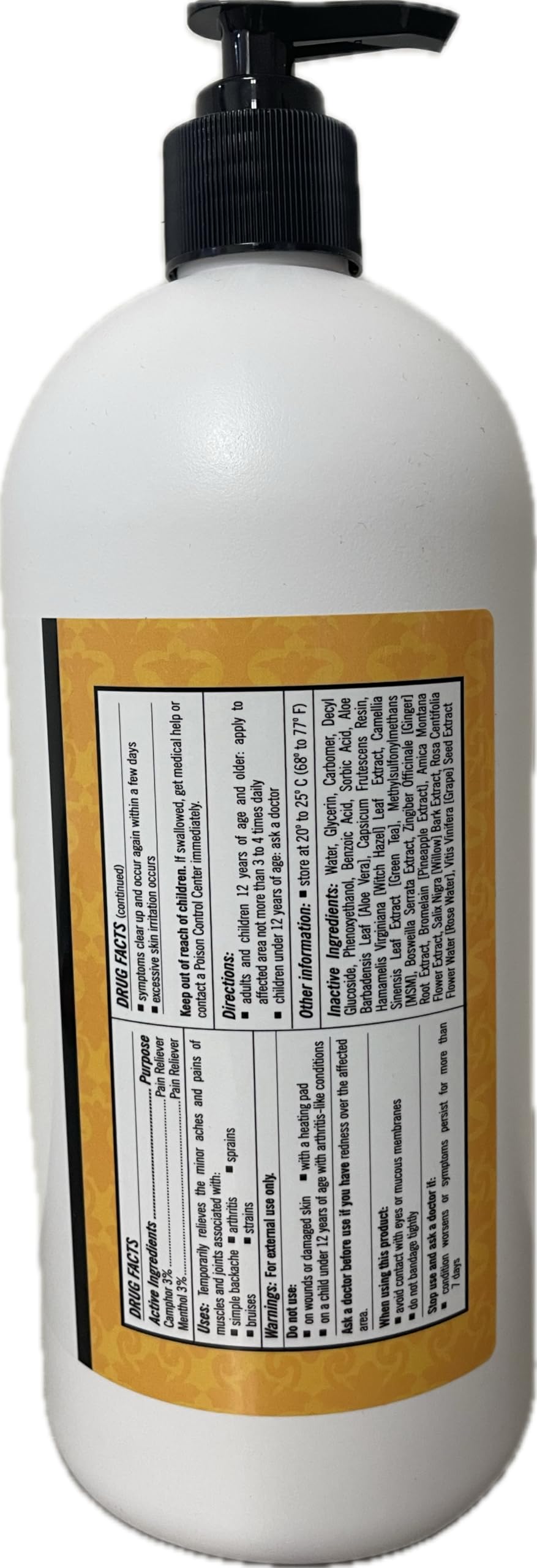 Golden Tiger Pain Relief Cream32oz Pump Golden Tiger