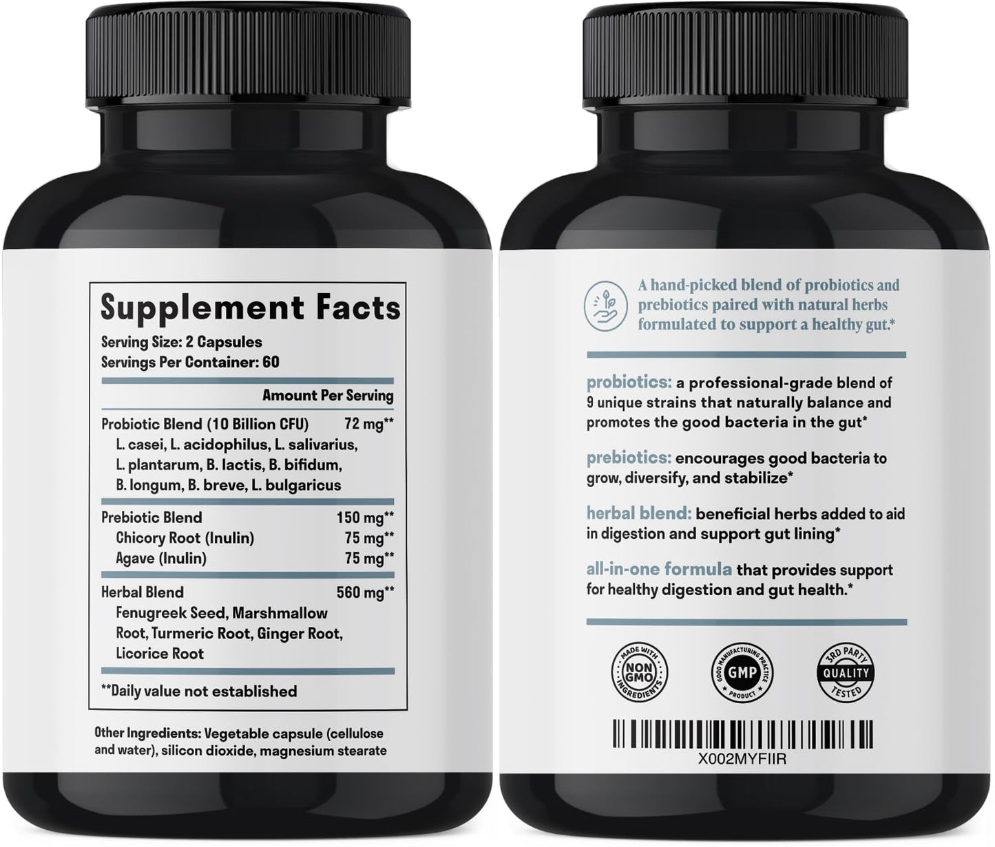 Nuven Naturals All-in-One Gut Health w/Probiotics, Prebiotics, Digestion-Supporting Herbs Nuven Naturals