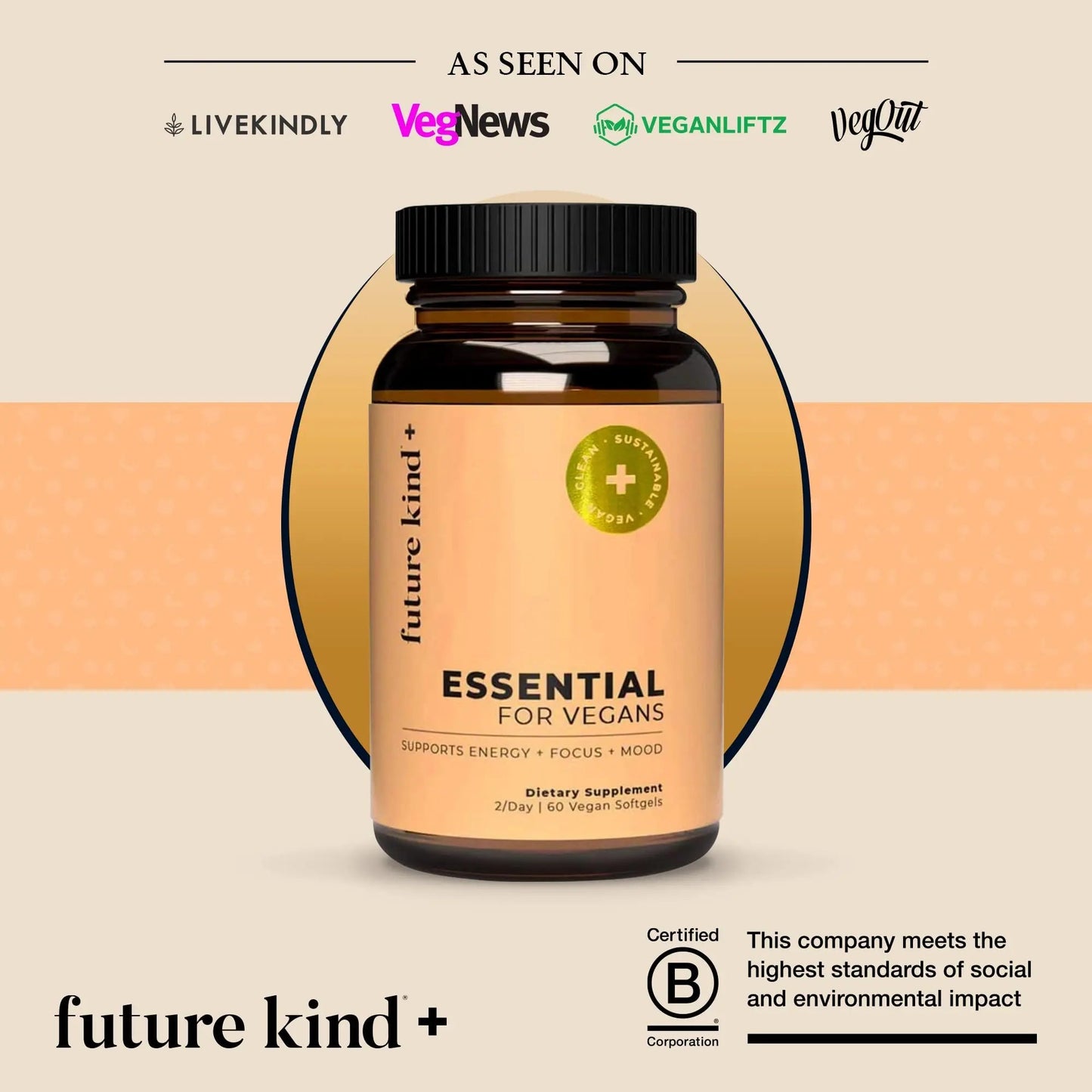 Future Kind Multivitamin Bundle - Vegan Complete Multivitamin and Vegan Essential Multivitamin - Vegan Vitamin B12, Omega 3, and Vitamin D3 - Complete Multivitamin, 42 Vitamins in 1 for Men and Women Future Kind