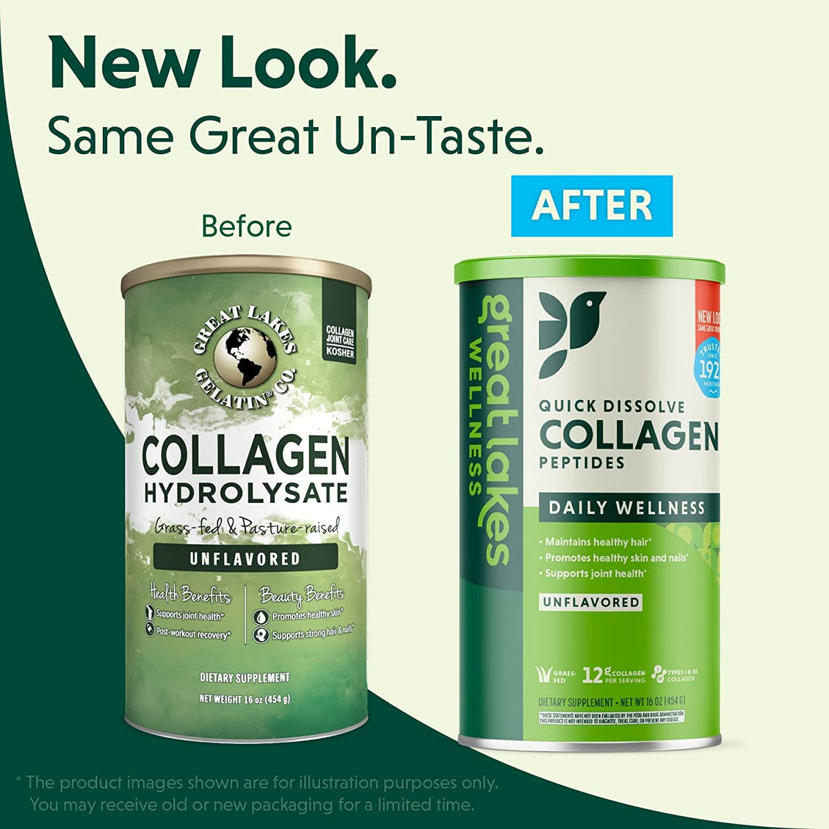 Great Lakes Gelatin Collagen Hydrolysate 454g (UK/EU Compliant can) (3) Great Lakes Gelatin