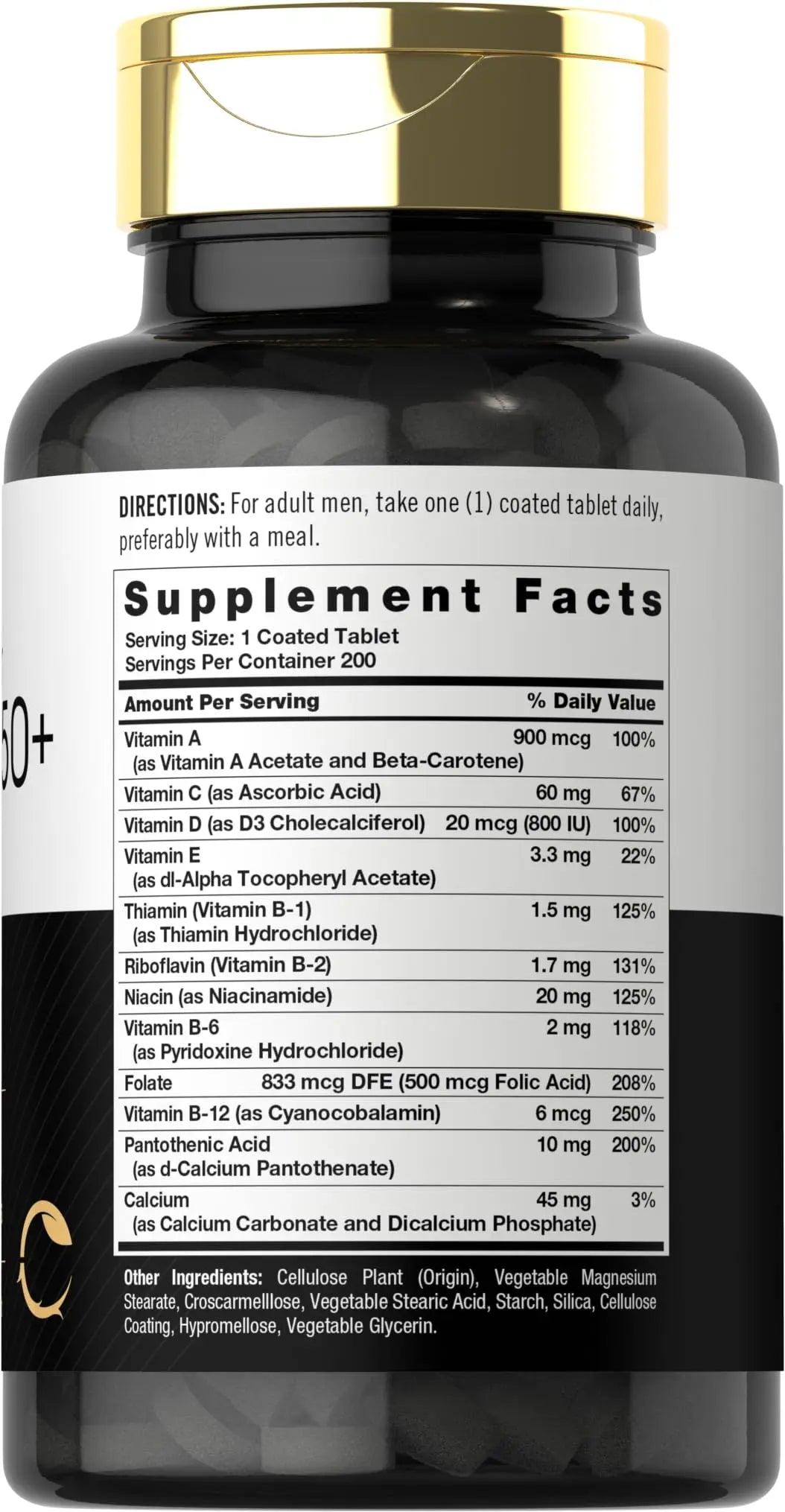 Carlyle Multivitamin for Men 50+ | 200 Count | with B Vitamins, Vitamin D, Magnesium & Zinc | Non-GMO, Gluten Free Supplement Carlyle