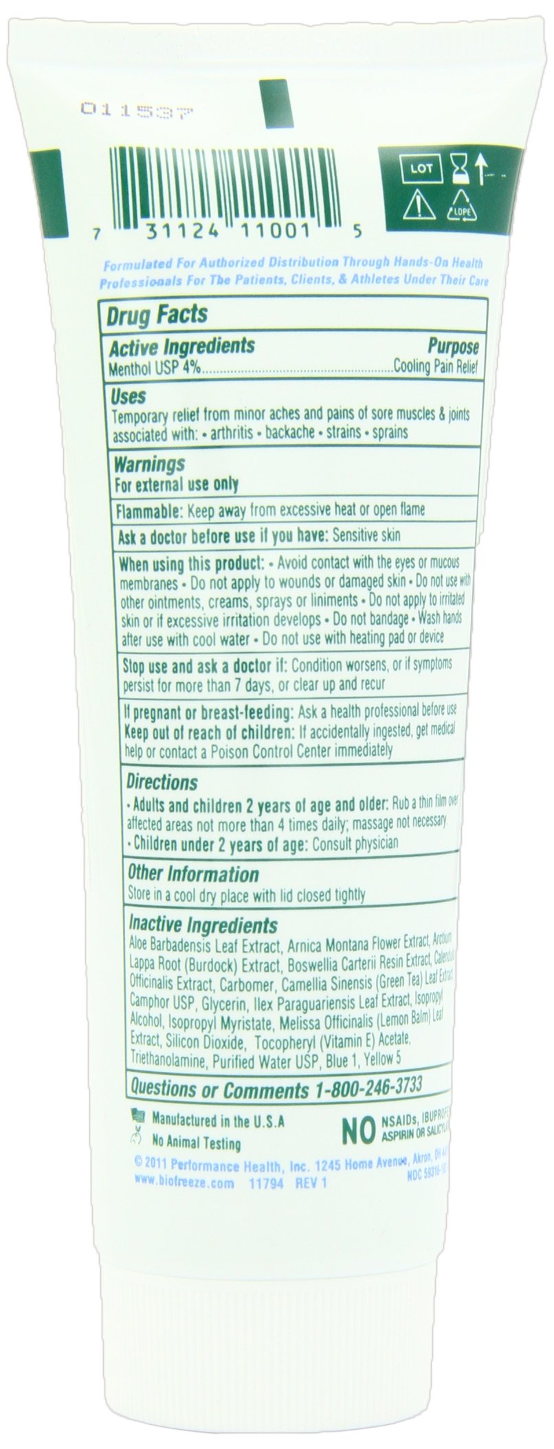 Bio Freeze Pain Relieving Gel, 4 Ounce, 12-Count Biofreeze