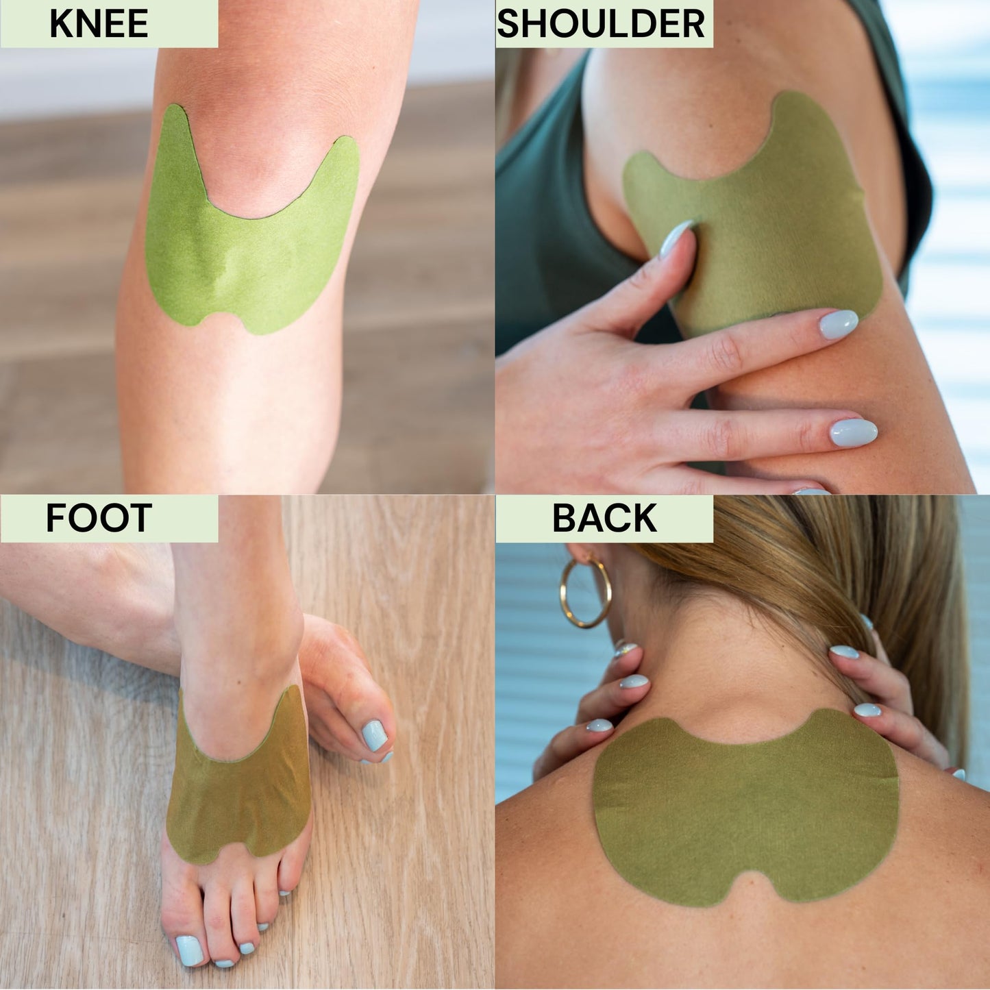 EezePatch® Herbal Knee Relief Patches (10 Count) – Natural Joint Support for Knee Discomfort, Mobility & Flexibility – Herbal Extracts for Soothing Relief – Easy-to-Apply Patches EezePatch