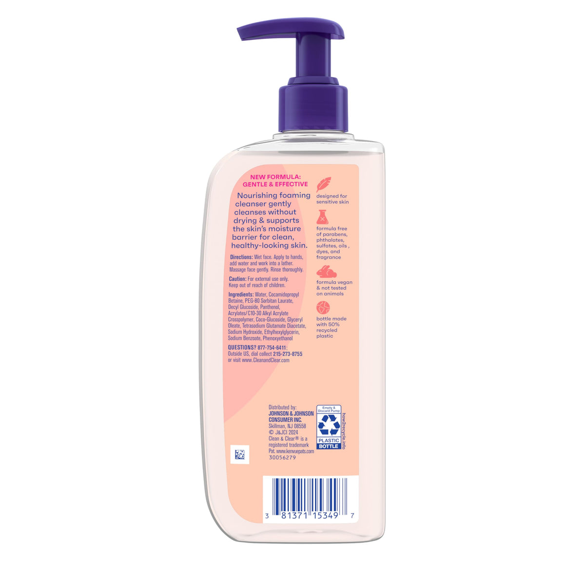 Clean & Clear Essentials Oil-Free Foaming Facial Cleanser, 8 fl oz Clean & Clear