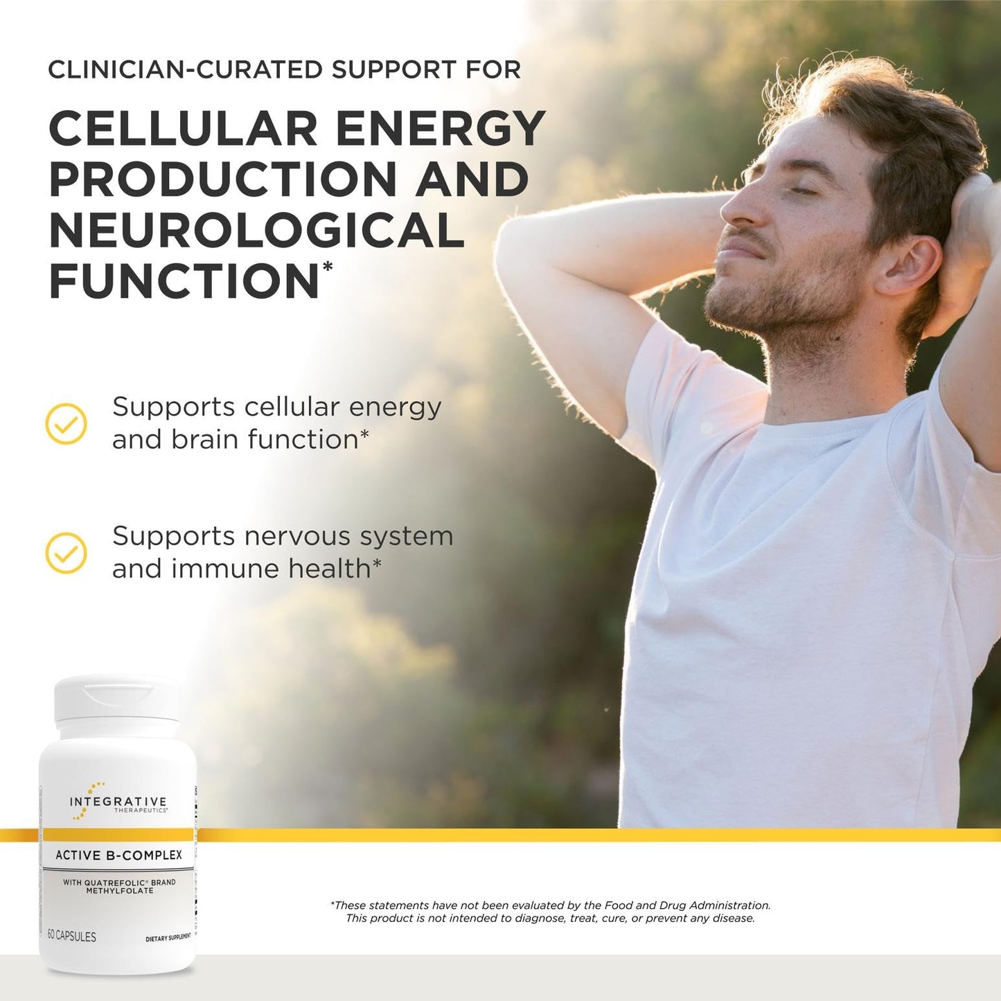 Integrative Therapeutics Active B-Complex - with Choline and Methylfolate - Cellular Energy, Immune Function & Heart Health Support with Vitamins B2, B6 & B12 Integrative Therapeutics
