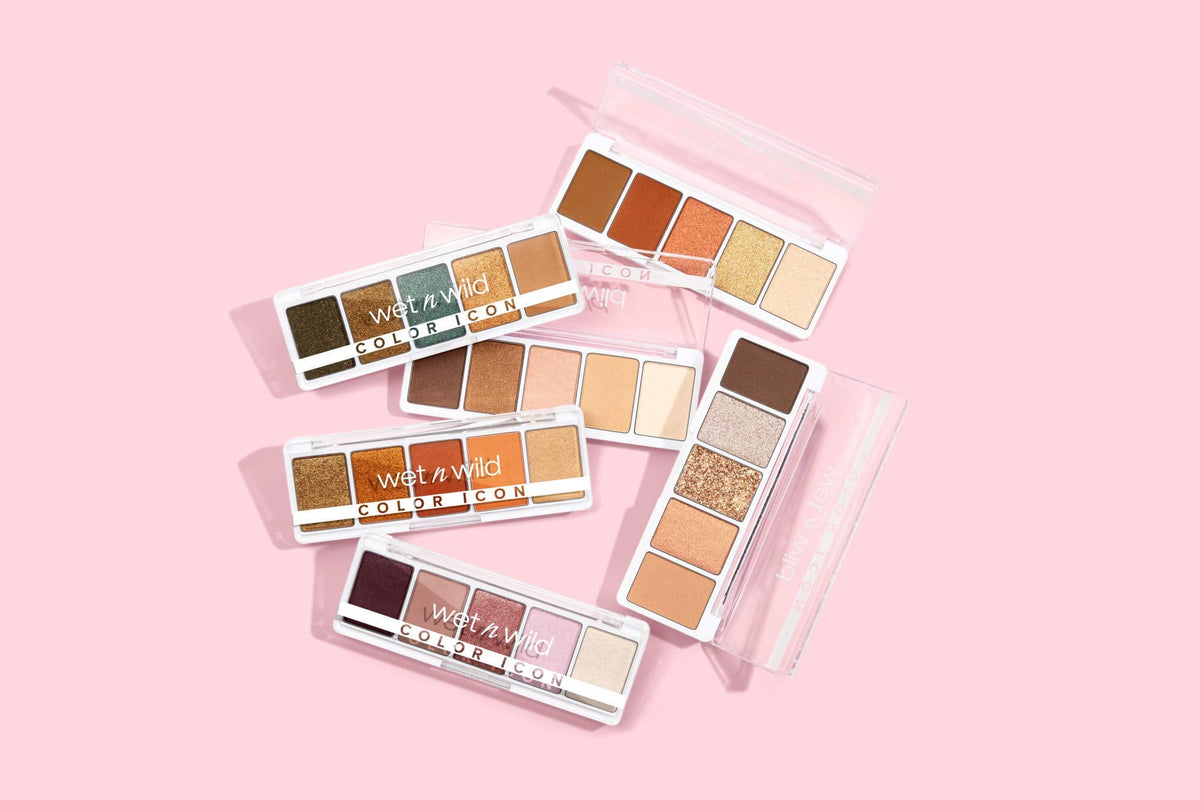 wet n wild Color Icon Eyeshadow Makeup 5 Pan Palette, Matte, Shimmer, Metallic, Long Wearing, Rich Buttery Pigment, Cruelty Free - Walking On Eggshells wet n wild
