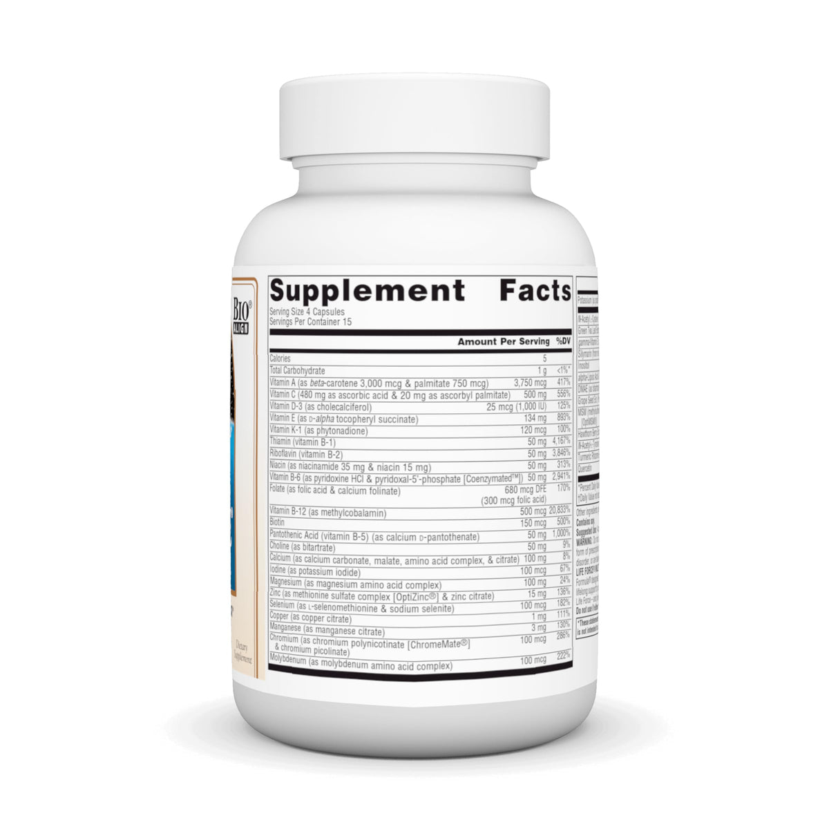 Source Naturals Life Force Multiple Iron Free Daily Multivitamin High Potency Essential Vitamins, Minerals, Antioxidants & Nutrients - Energy & Immune Boost* - 60 Capsules Source Naturals