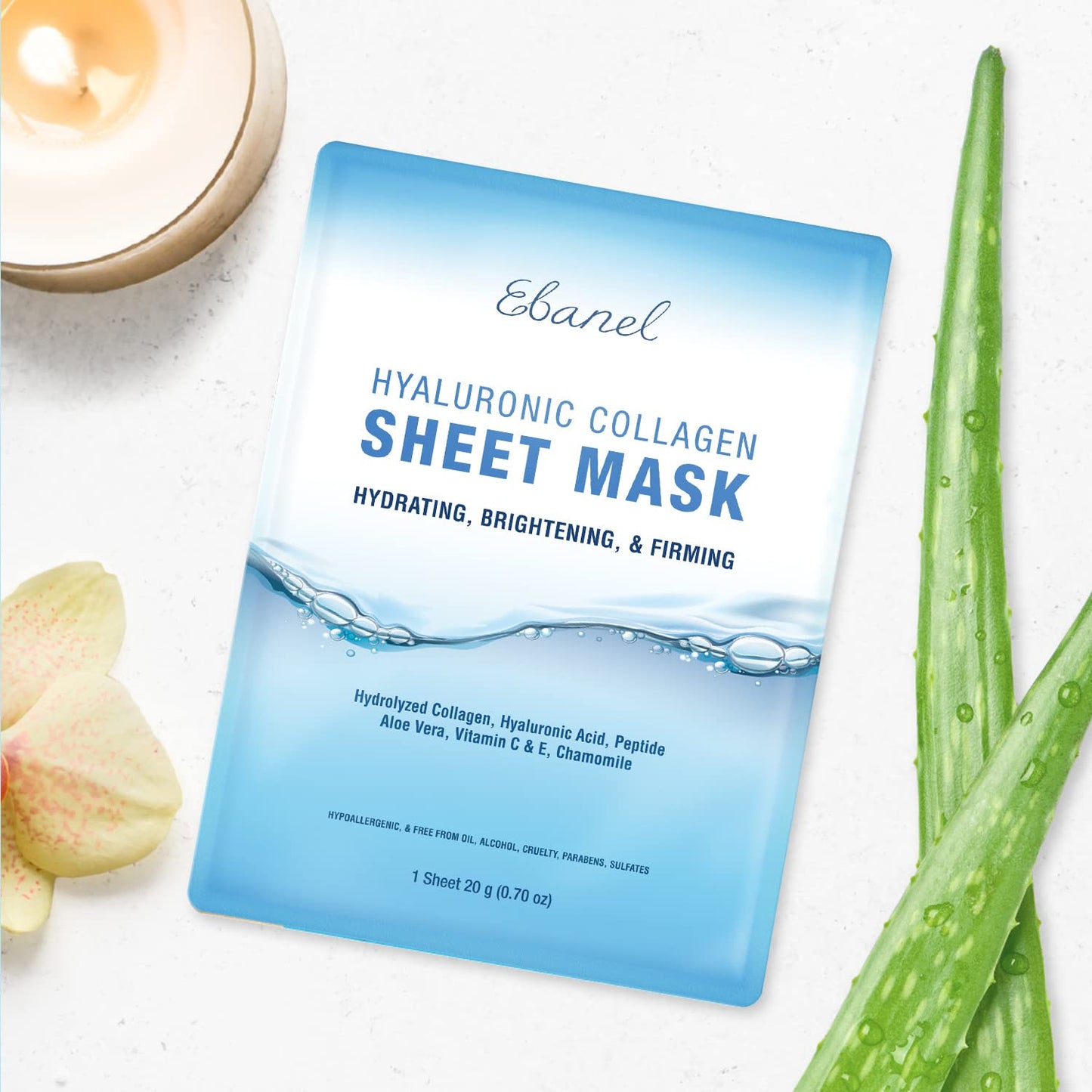 Ebanel Bundle of 30% AHA 2% BHA Chemical Peel and 10 Pack Collagen Face Mask Ebanel