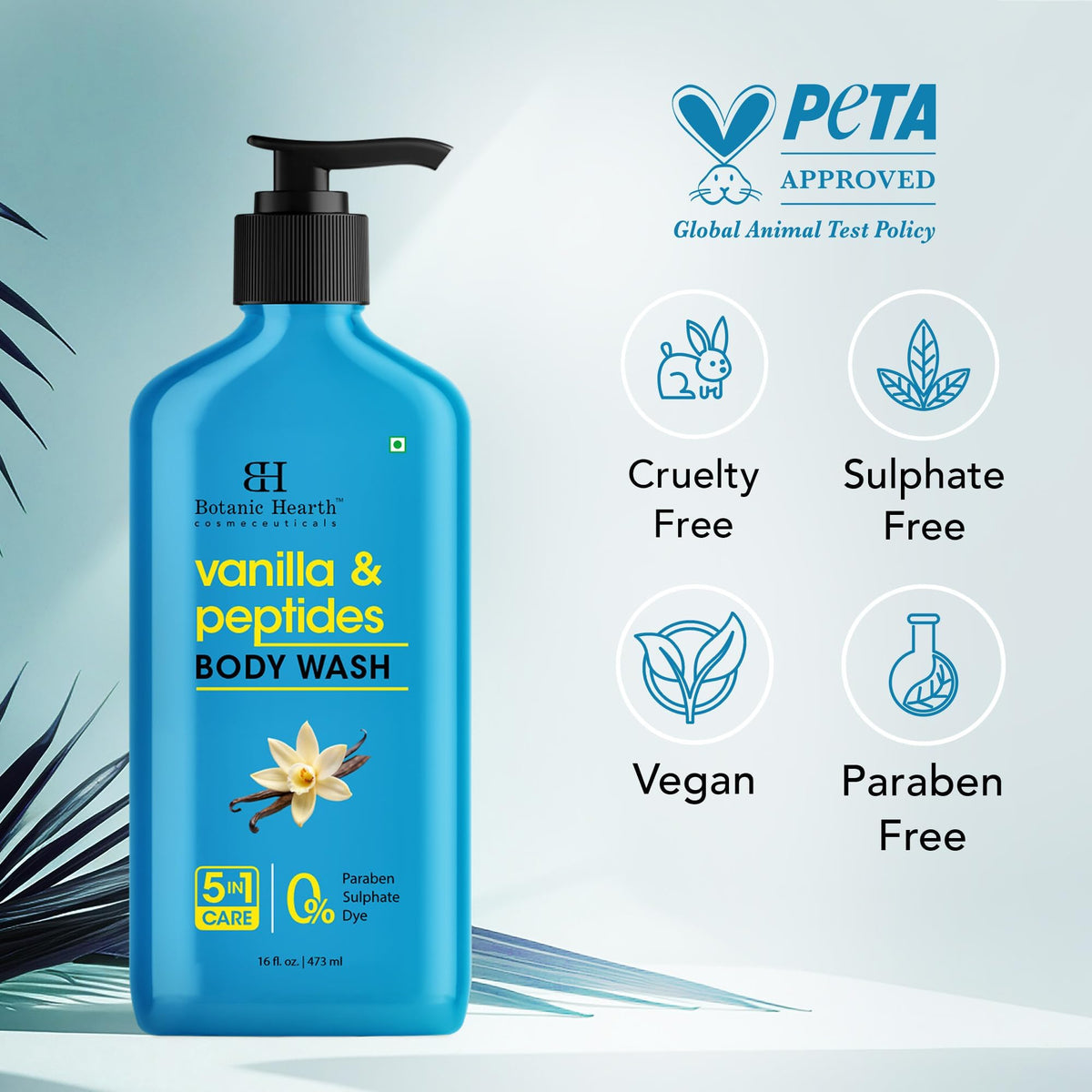 Botanic Hearth Vanilla Body Wash – Hydrating 5-in-1 Shower Gel with Warm Vanilla Aroma Botanic Hearth