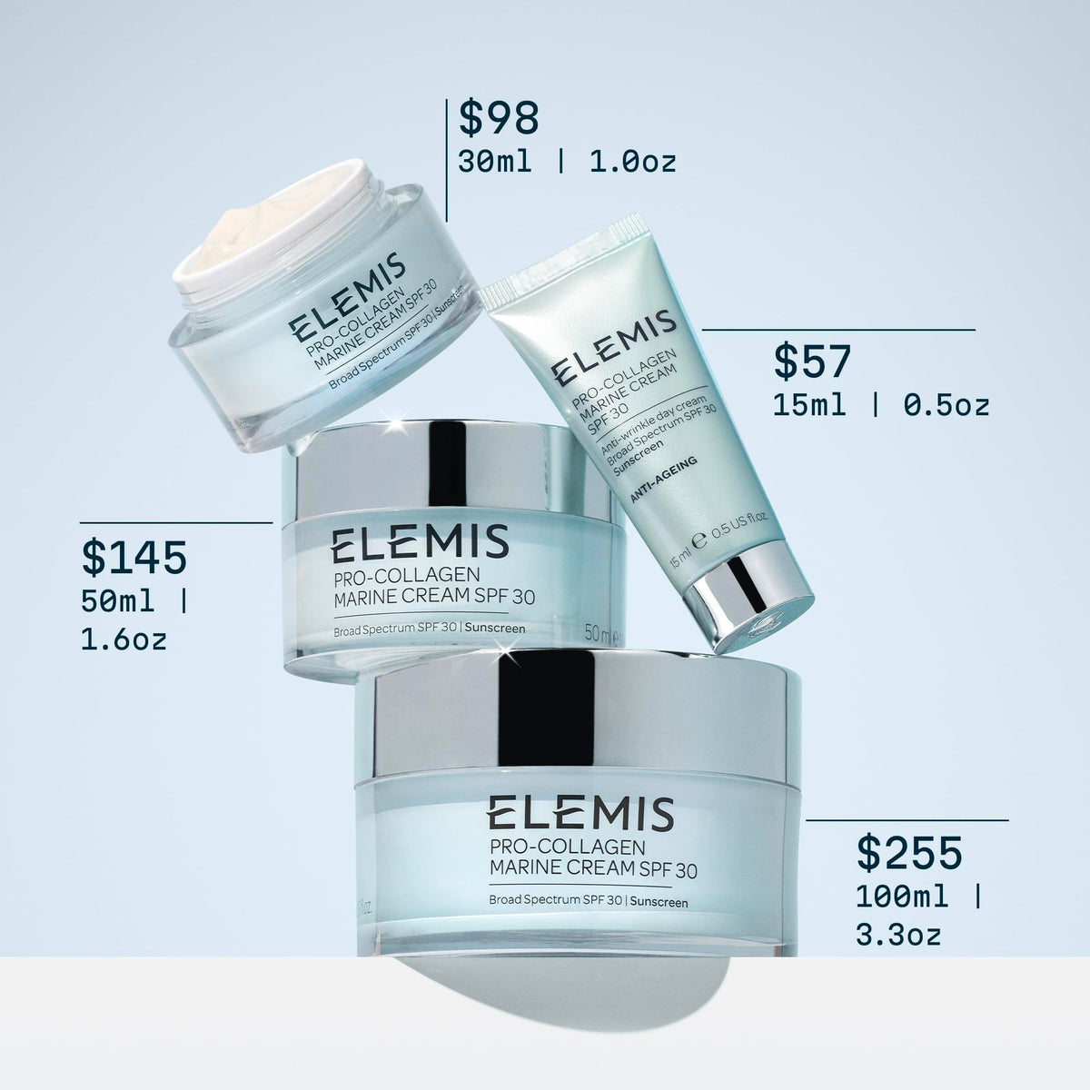 ELEMIS Pro-Collagen Marine Cream SPF 30, Anti-Wrinkle Moisturizer, 50 ml ELEMIS