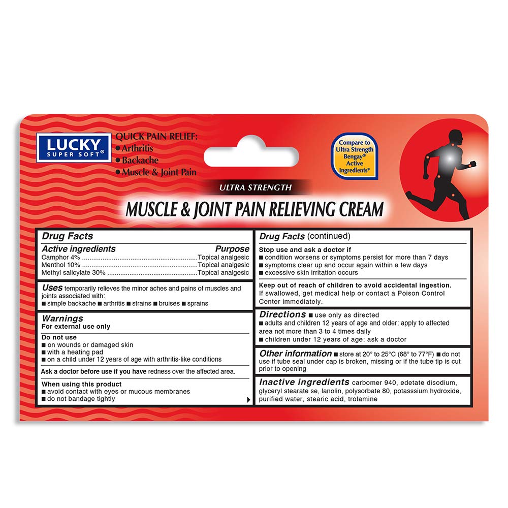 Lucky Super Soft Muscle & Joint Pain Relieving Cream, 1.5 Ounce Lucky Super Soft