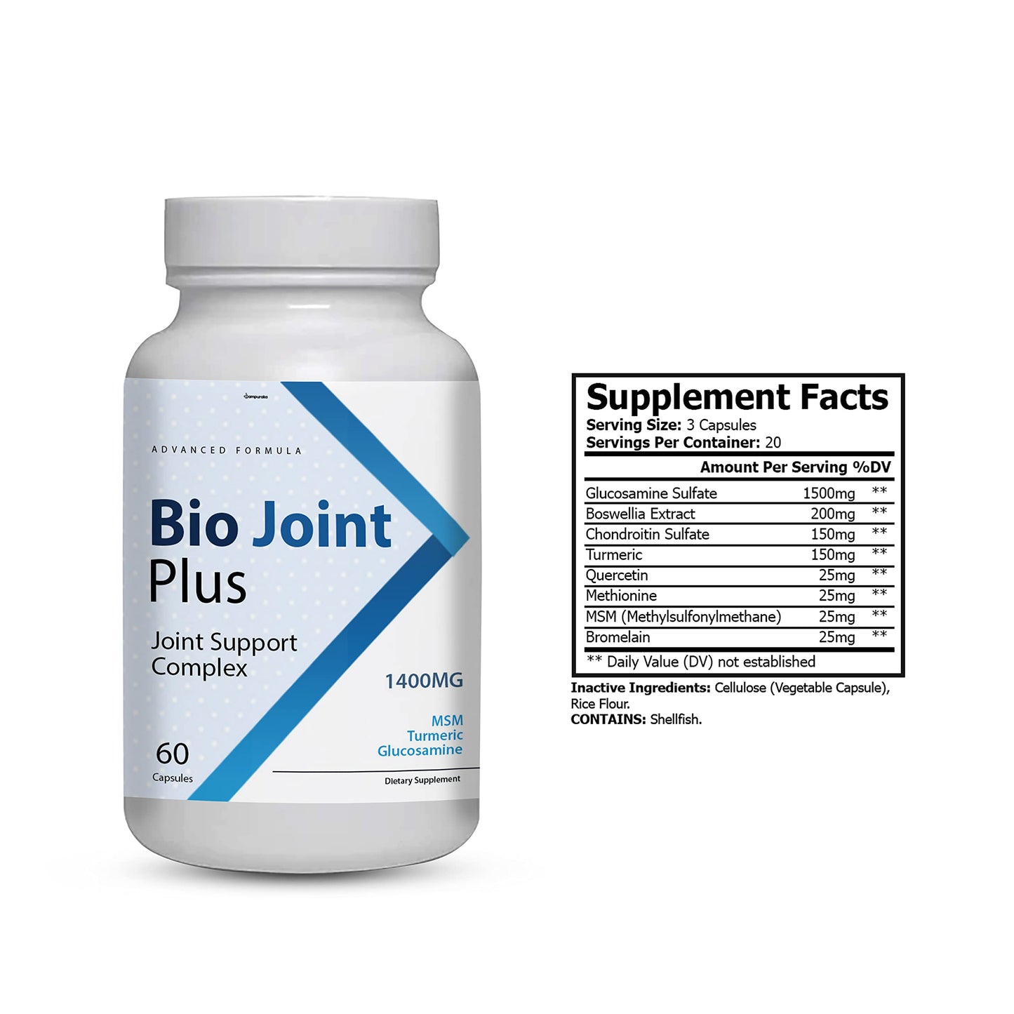 Joint Bio Plus Advanced Formula Supplement (2 Packs) 60 Days Supply Sampuraka