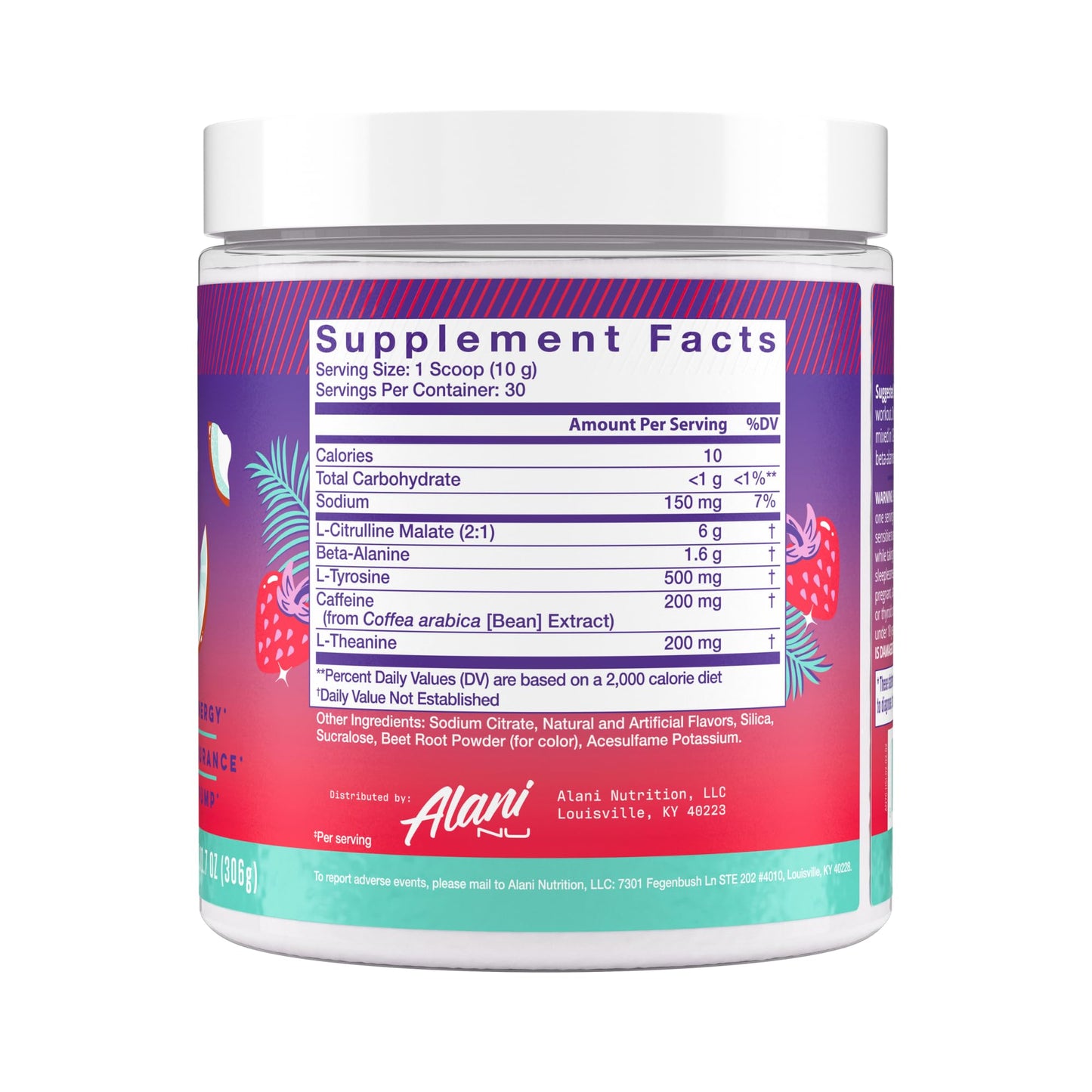 Alani Nu Pre Workout Powder Hawaiian Shaved ICE, Amino Energy Boost, Endurance Supplement, Sugar Free, 200mg Caffeine Alani Nu