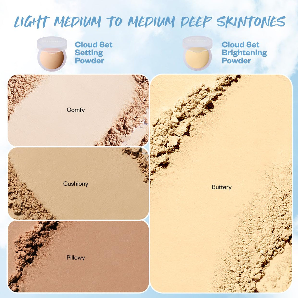 Kosas Cloud Set Brightening Baked Powder – Under Eye Setting Powder, Talc-Free Soft Focus Finish, Buttery Kosas
