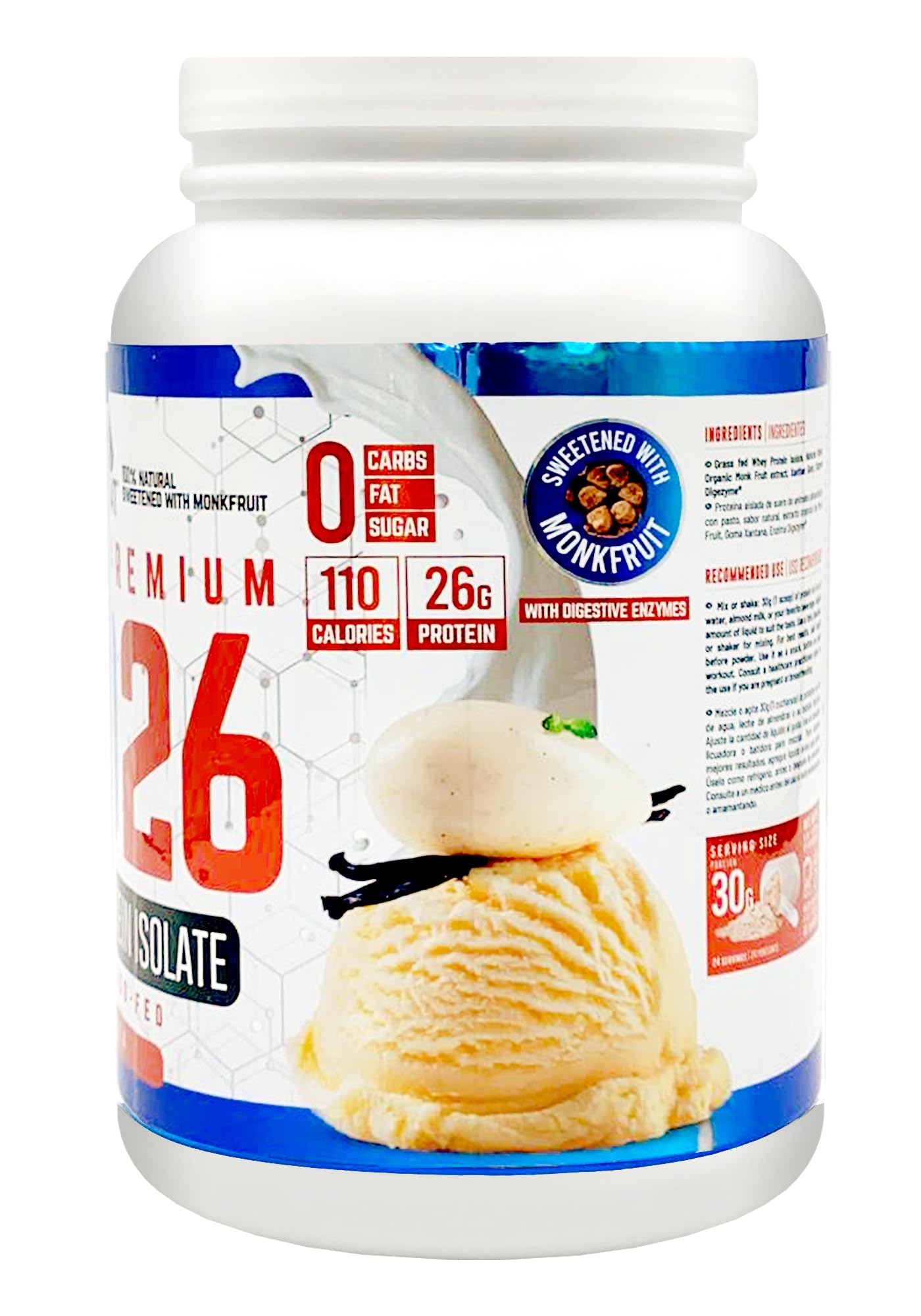 MOMOF4TRANSFORM MO4T Grass Fed Whey Protein Isolate Powder, Naturally Sweetened MOMOF4TRANSFORM