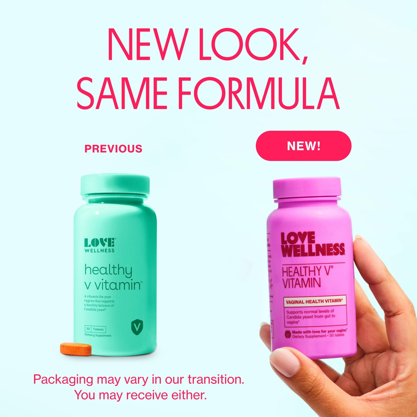 Love Wellness Healthy V Vitamin | Women's Vaginal Health Supplement | pH Balance, Gut Health & Immune Support Supplement | Balance of Candida Yeast with Turmeric, Garlic & Coconut Oil | 30 Count Love Wellness