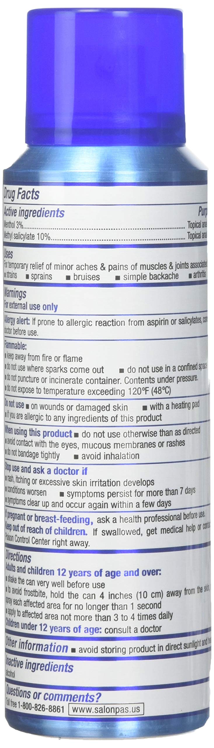 Salonpas Pain Relieving Jet Spray 4 oz (Pack of 3) Salonpas