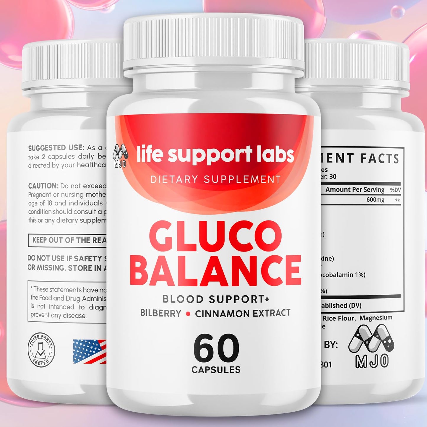 Life Support Labs Capsules, Official LifeSupportLabs Blood Health Pills with All Natural Ingredients, Life Support Labs Advanced Health & Wellness with Premium Vitamins for Women & Men (60 Capsules) MJO