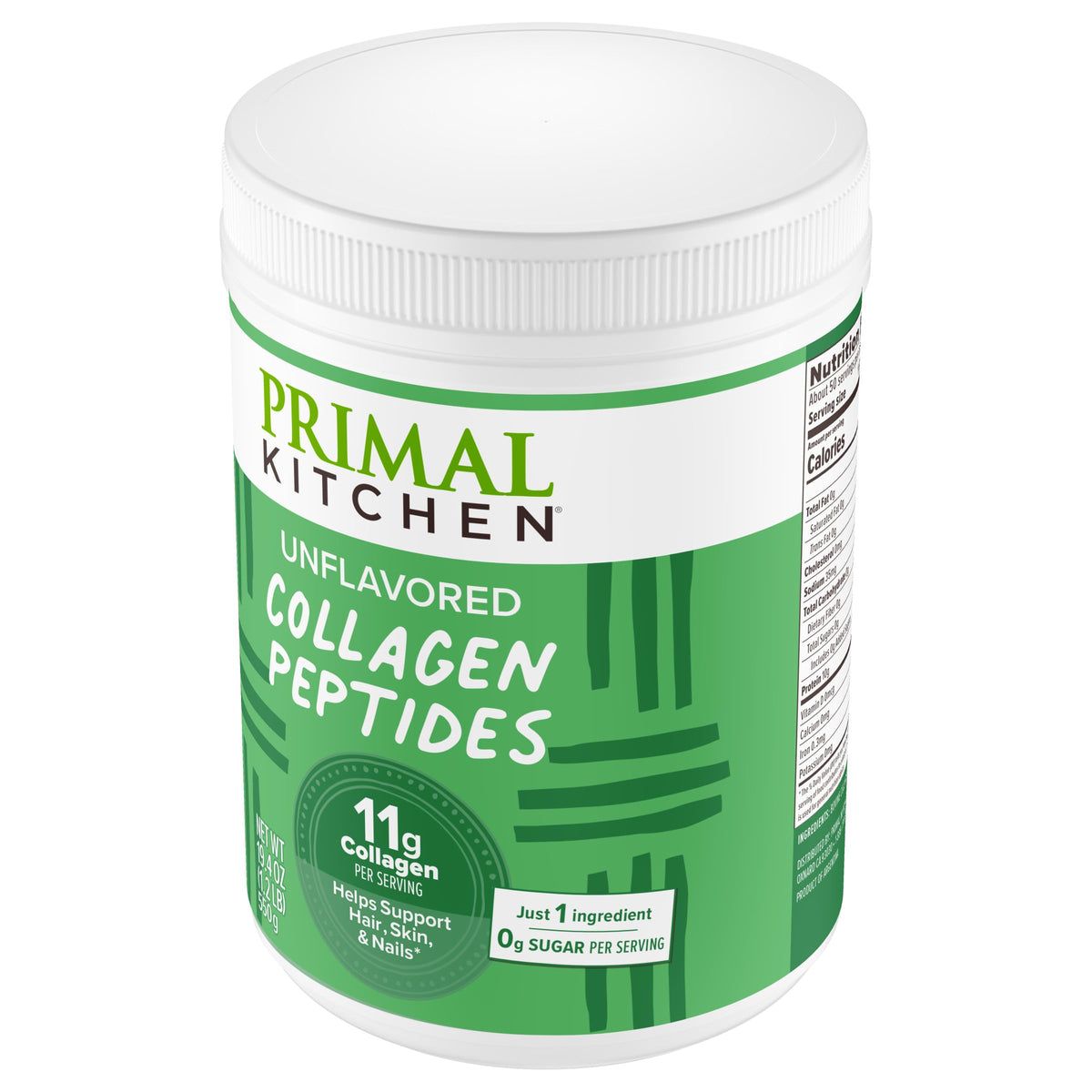 Primal Kitchen Collagen Peptides, Unflavored Collagen Powder, 1.2 Pounds Primal Kitchen