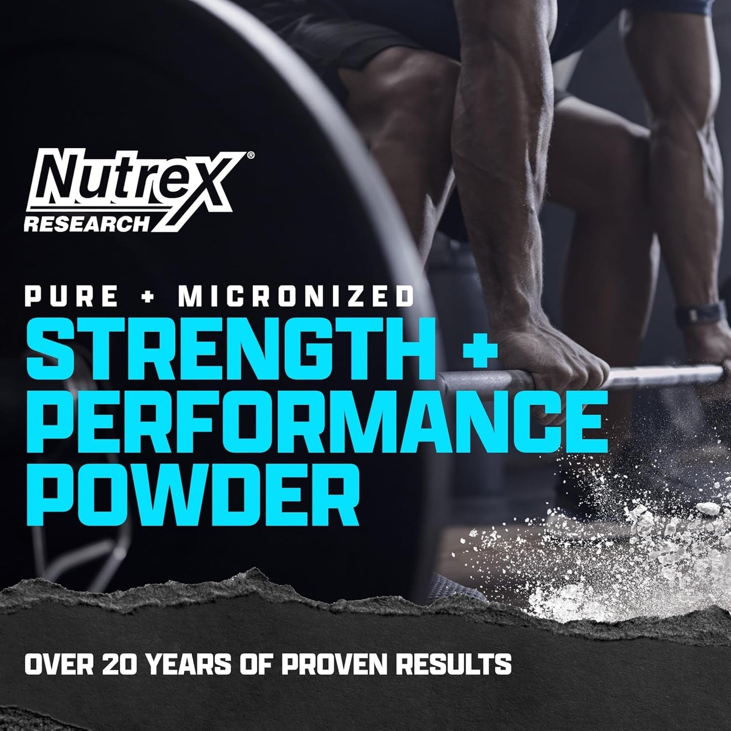 Nutrex Research Micronized Creatine Monohydrate Powder - 200 Servings (1KG) Pure, Unflavored Creatine Monohydrate Supplement for Muscle Gain, Strength and Performance, 5G Per Serv (2.2lbs) Nutrex Research
