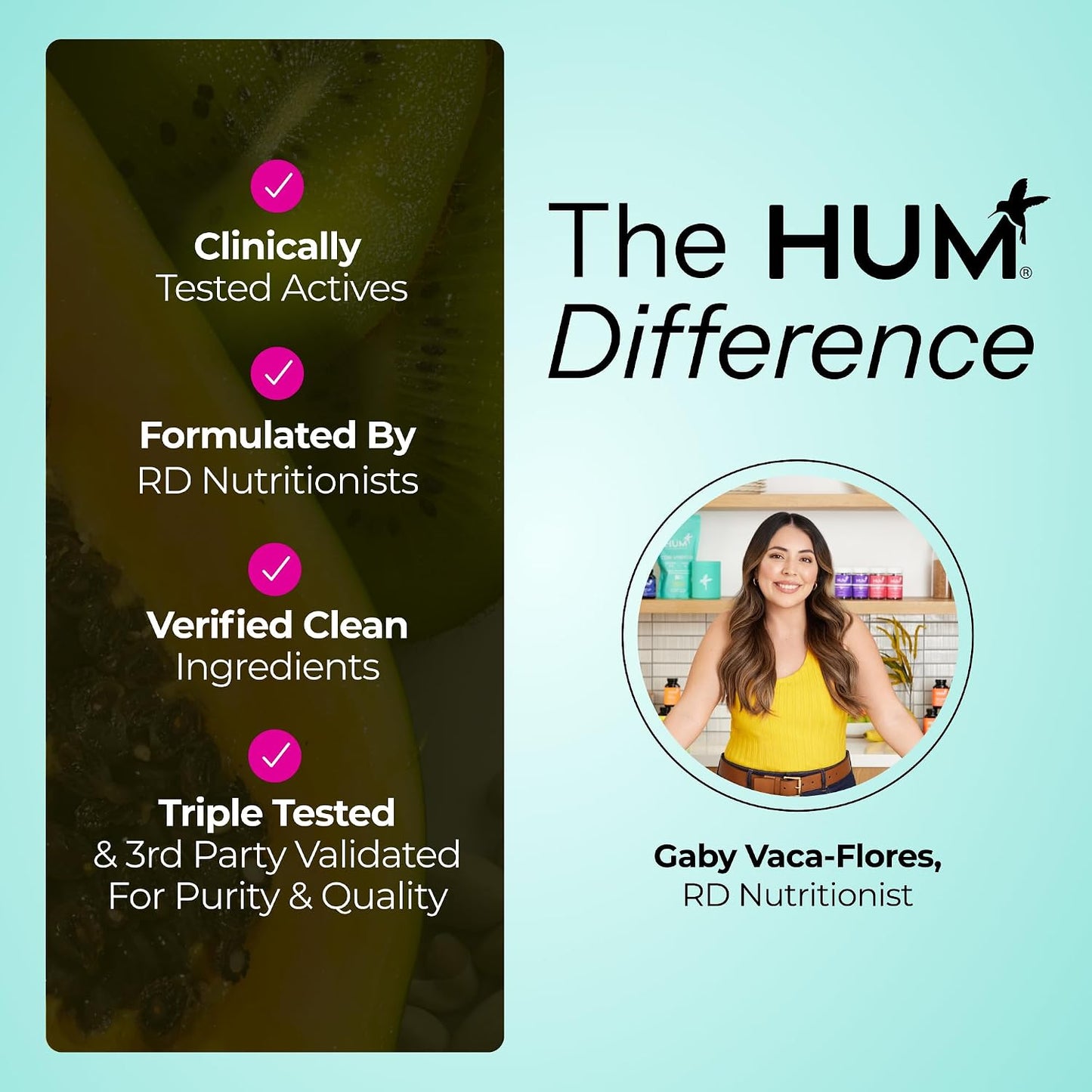 HUM Skin Squad Probiotics for Women and Men, Skin Care Supplement for Clear Complexion & Gut Health Support, Microbiome Prebiotic & Probiotic Supplement for Breakouts, Digestive Health, 60 Capsules Gsupps Australia
